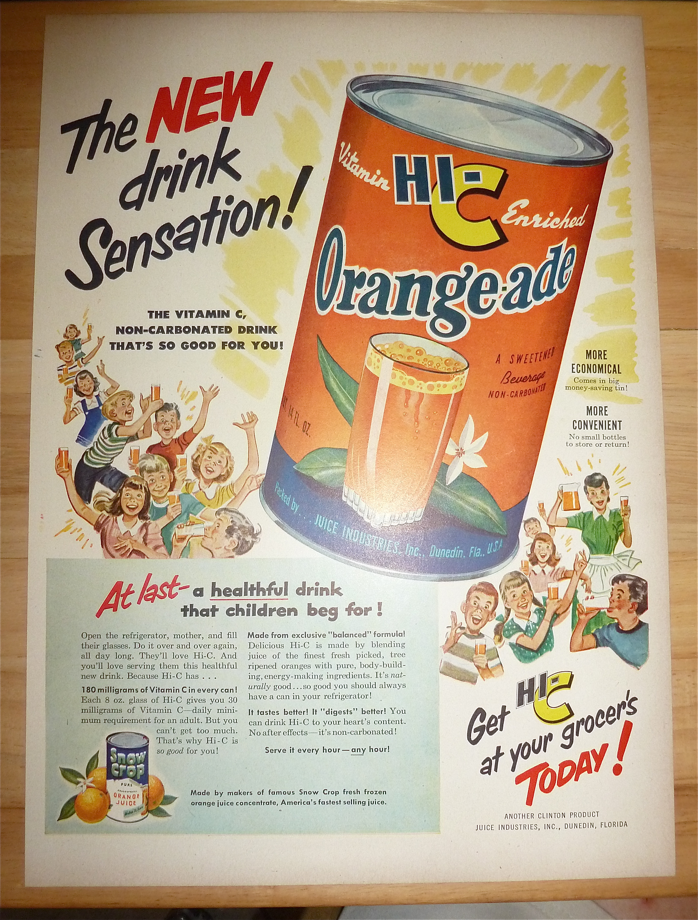 1949 Hi-C Orange-Ade with a Can of Orange-Ade