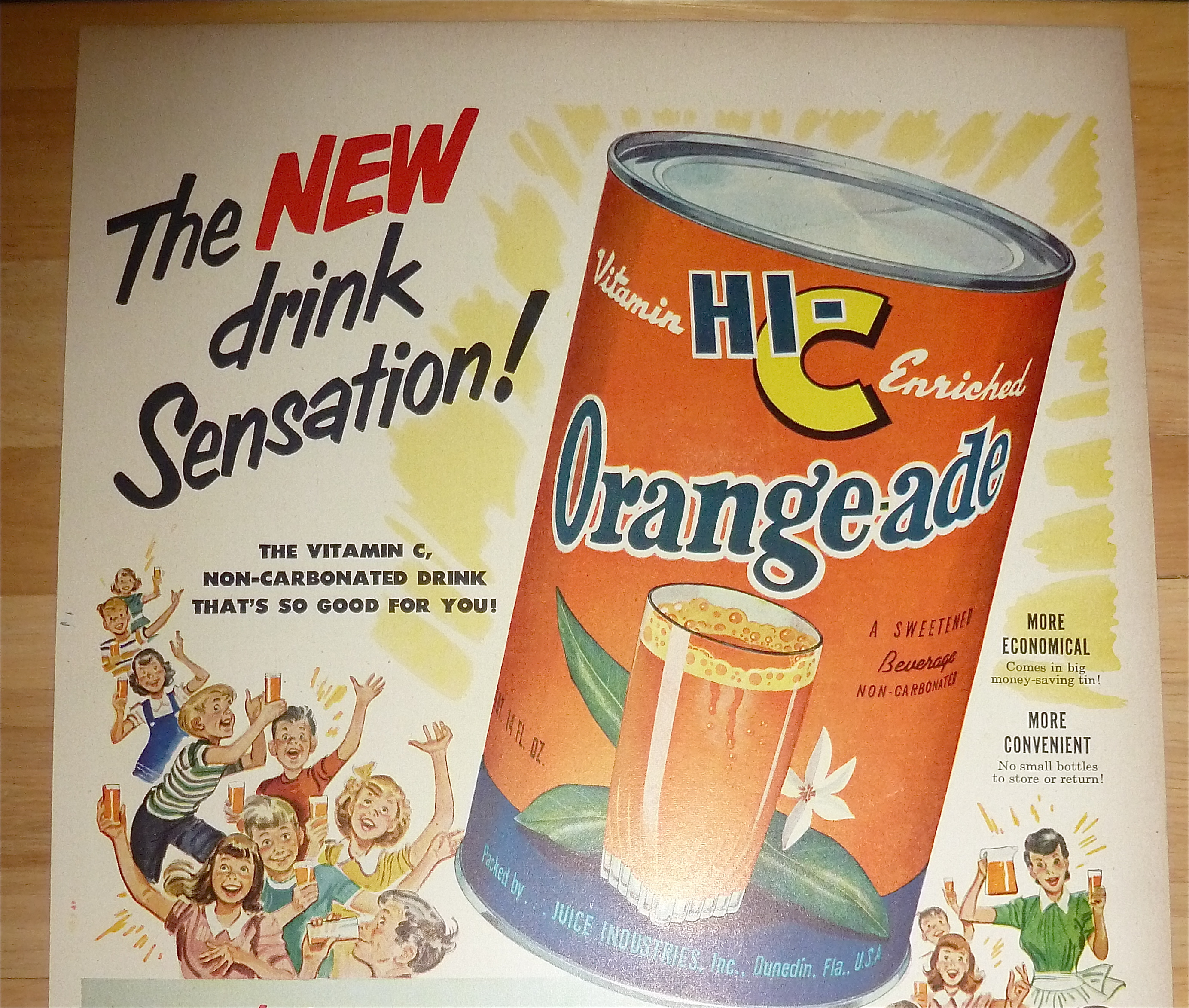 1949 Hi-C Orange-Ade with a Can of Orange-Ade