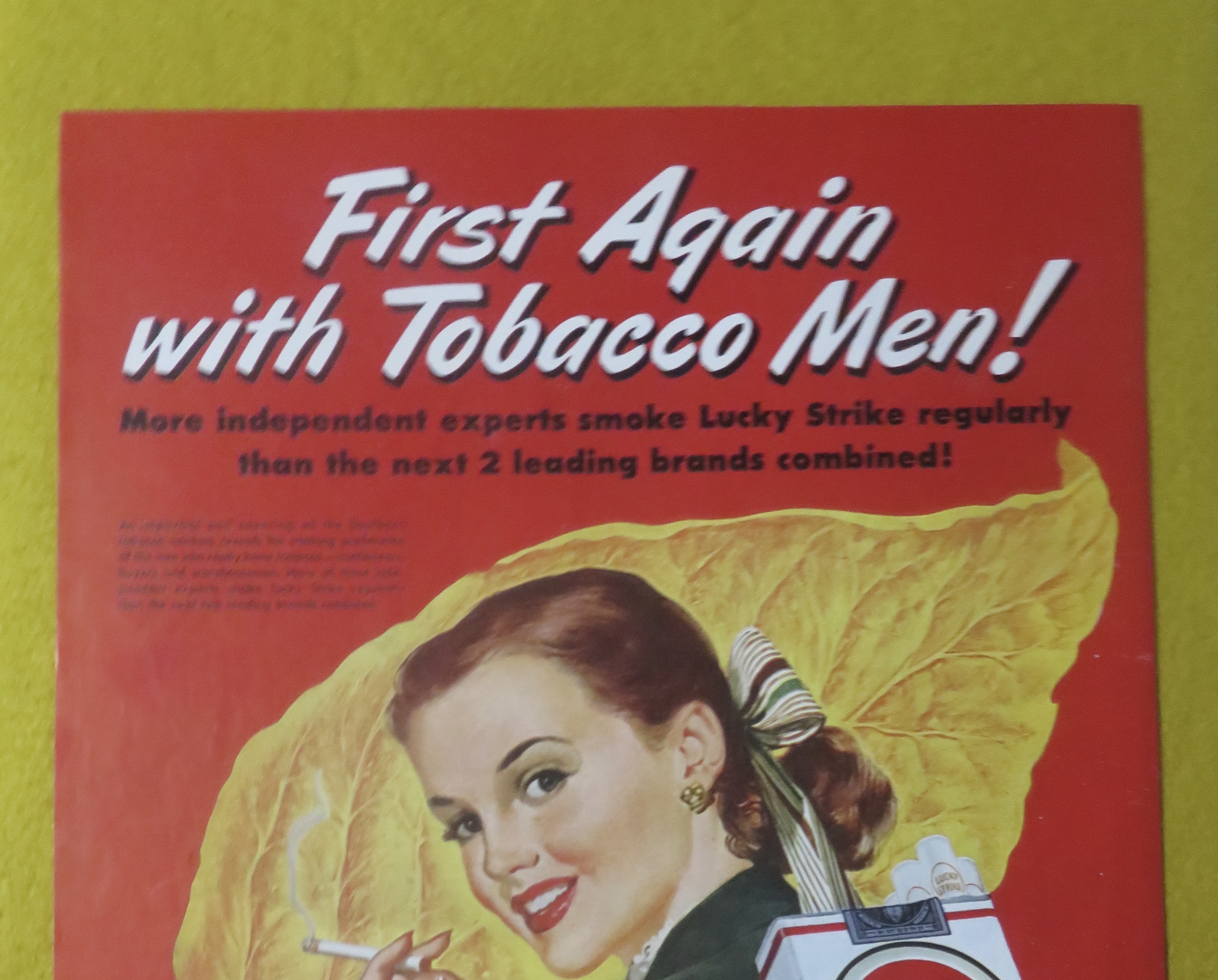 1948 Lucky Strike Cigarettes w/ Woman Holding Cigarette
