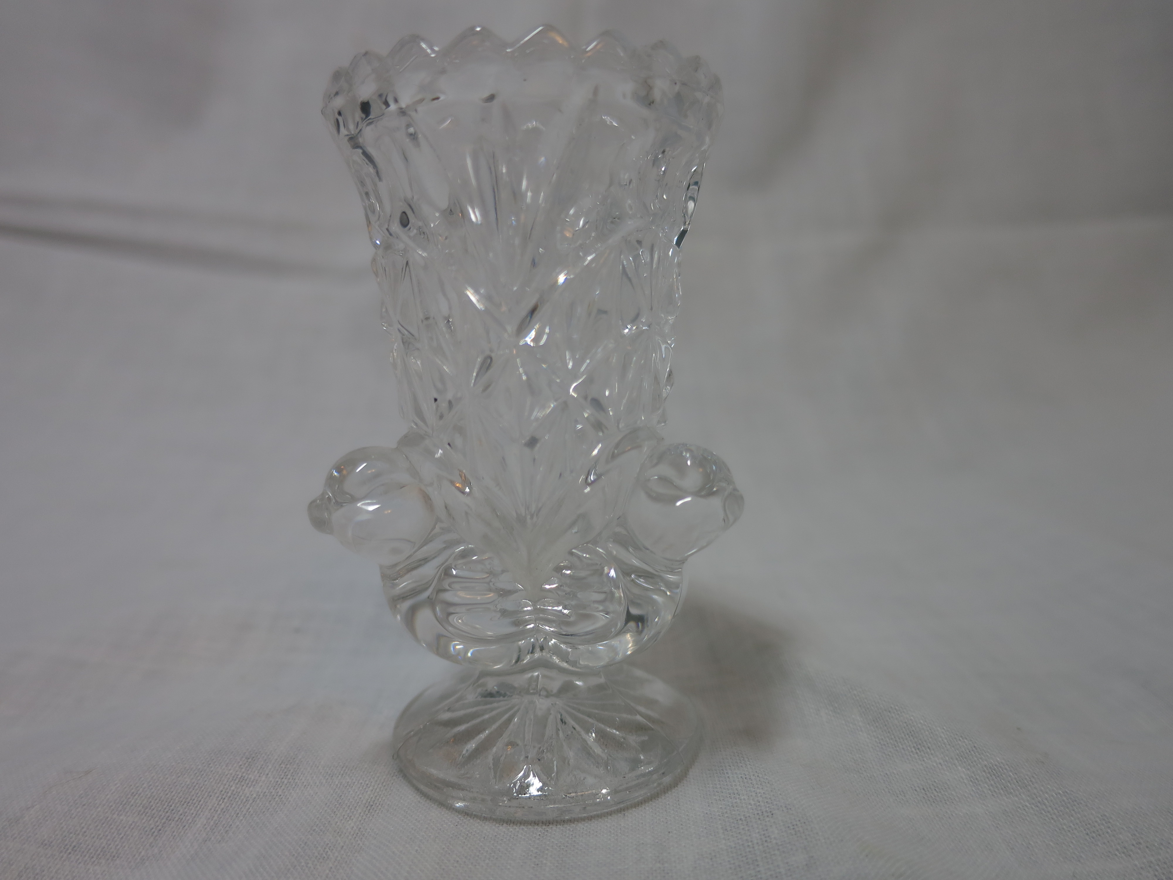 Crystal Toothpick Holder with three birds