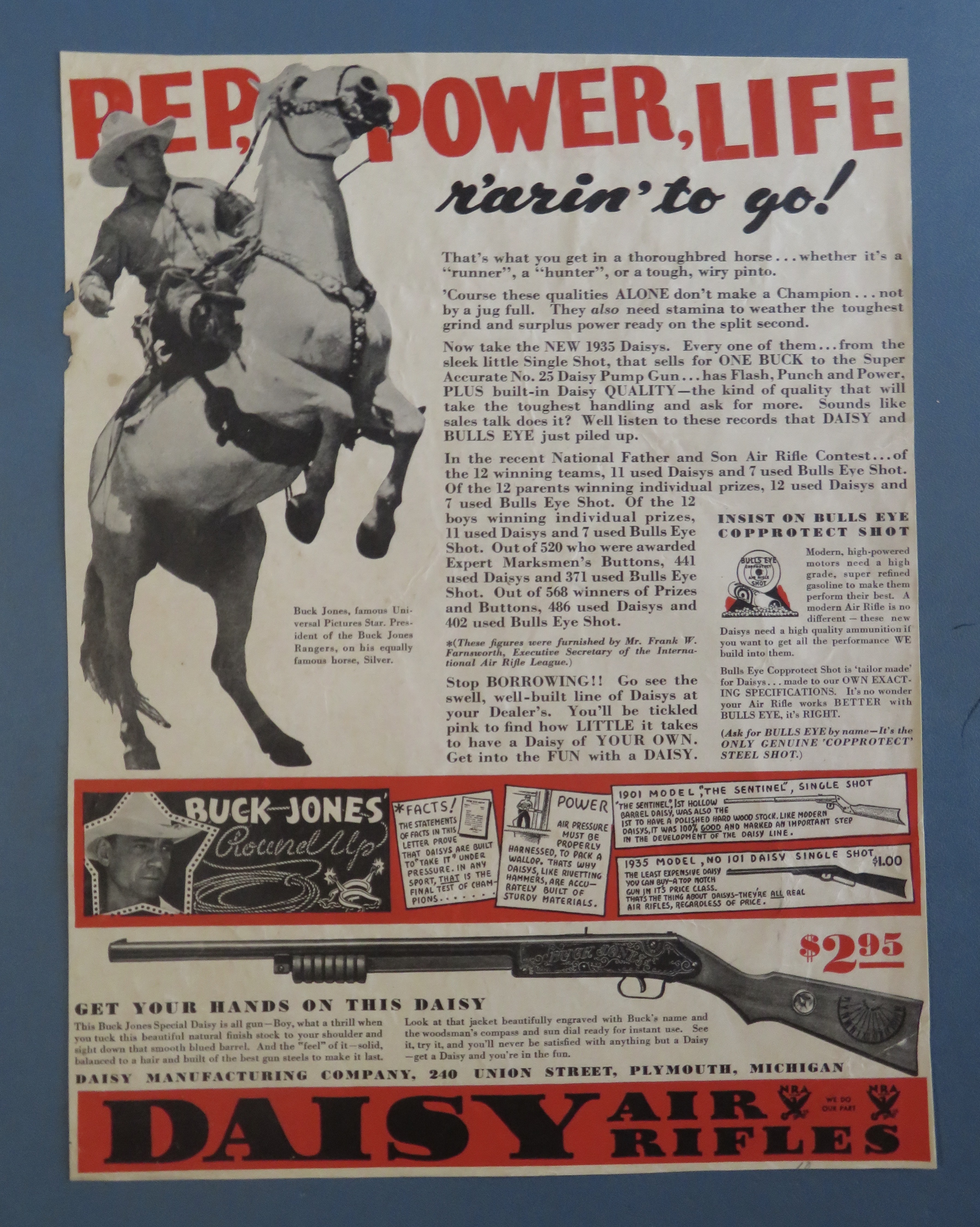 1935 Daisy Air Rifles With Buck Jones