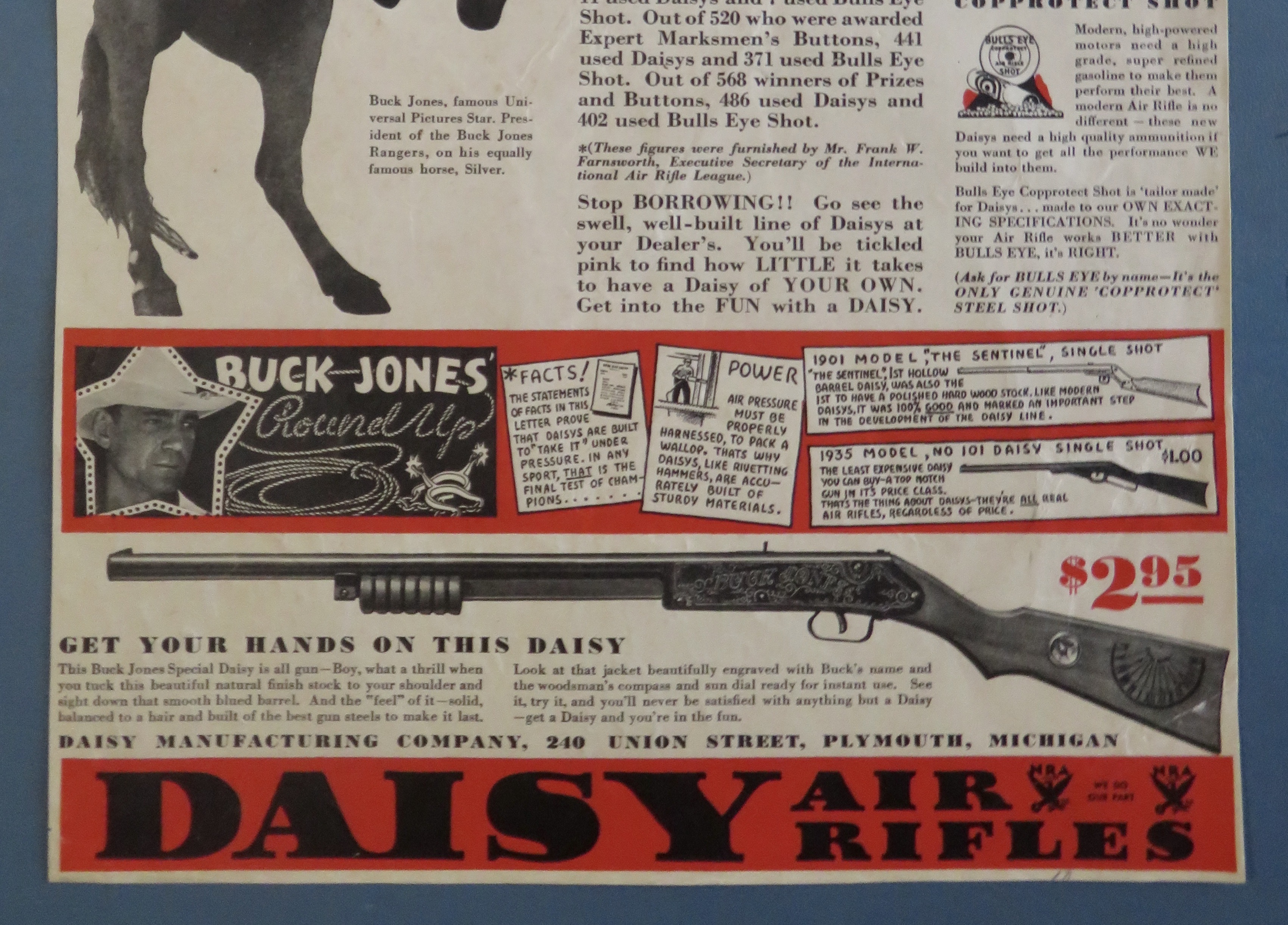 1935 Daisy Air Rifles With Buck Jones