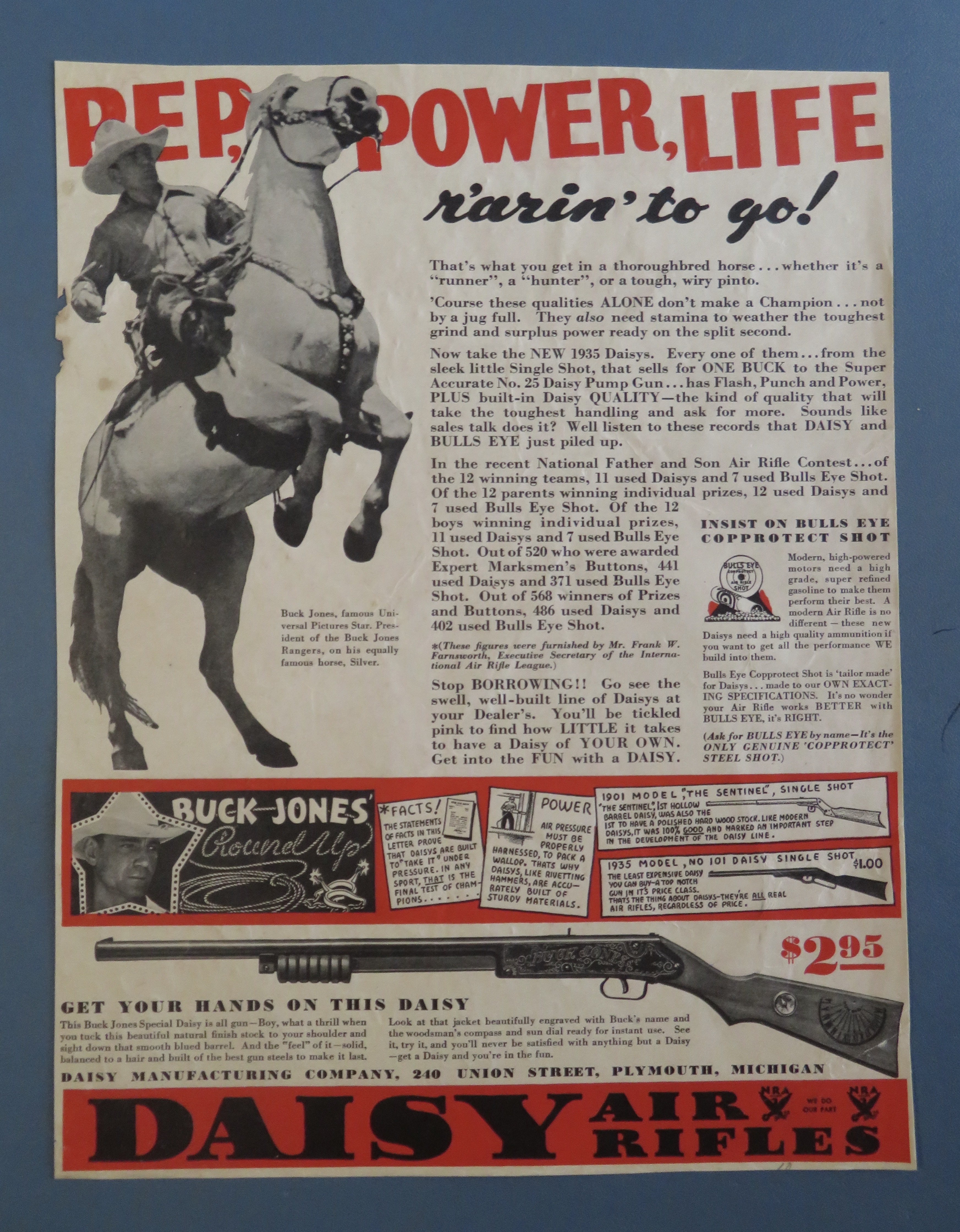 1935 Daisy Air Rifles With Buck Jones