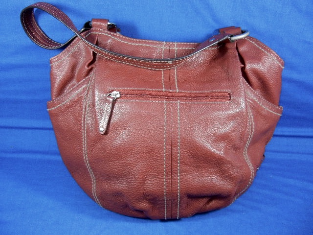 Tignanello Red Leather Bucket Bag