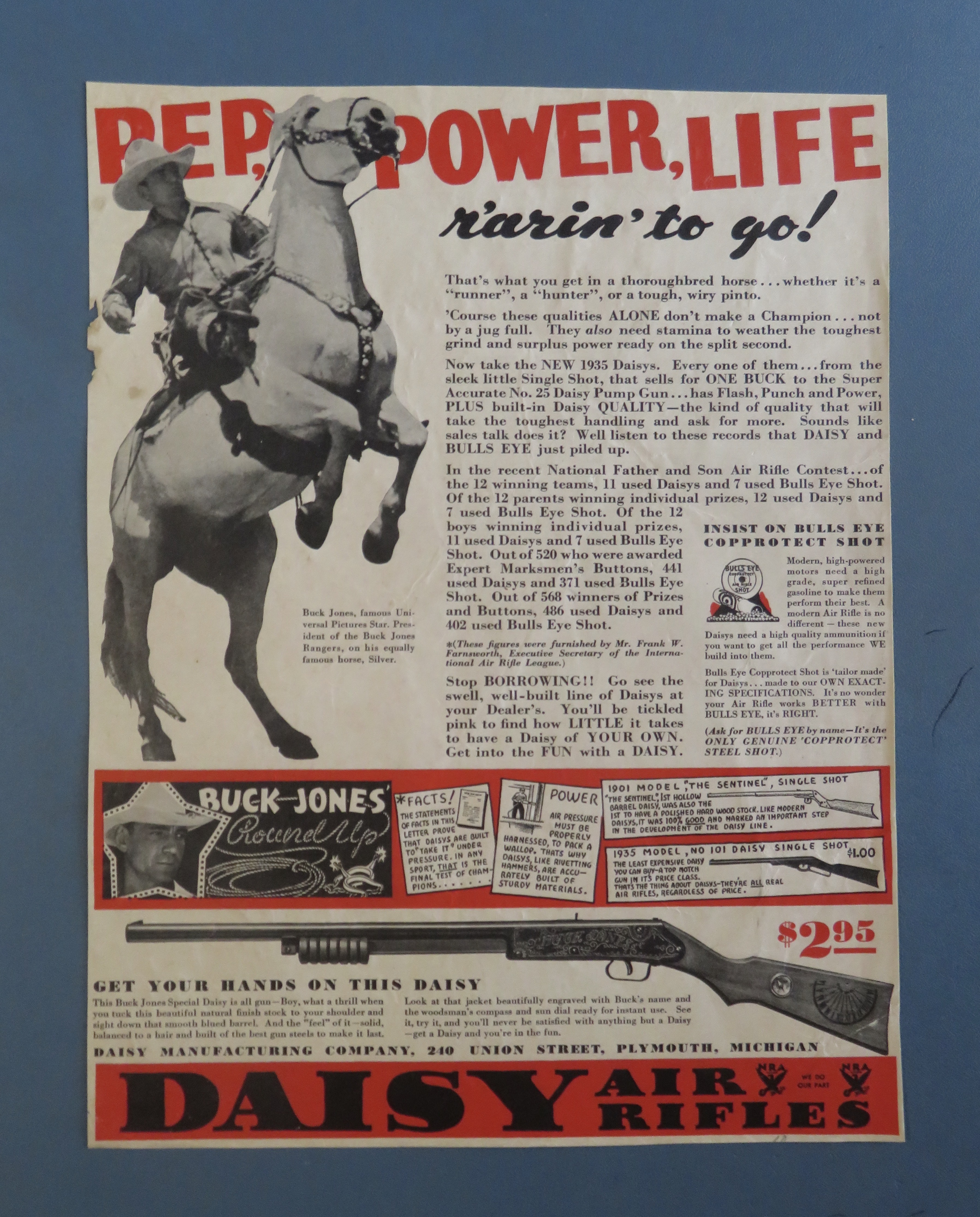1935 Daisy Air Rifles With Buck Jones