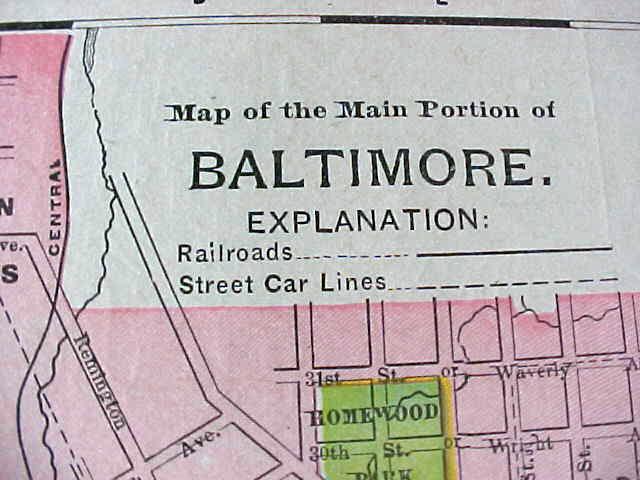 Map Maryland Delaware Baltimore 1912 Antique