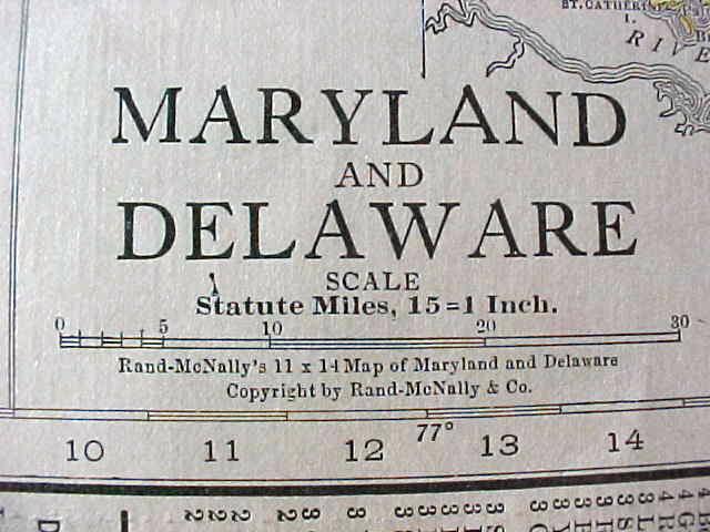 Map Maryland Delaware Baltimore 1912 Antique