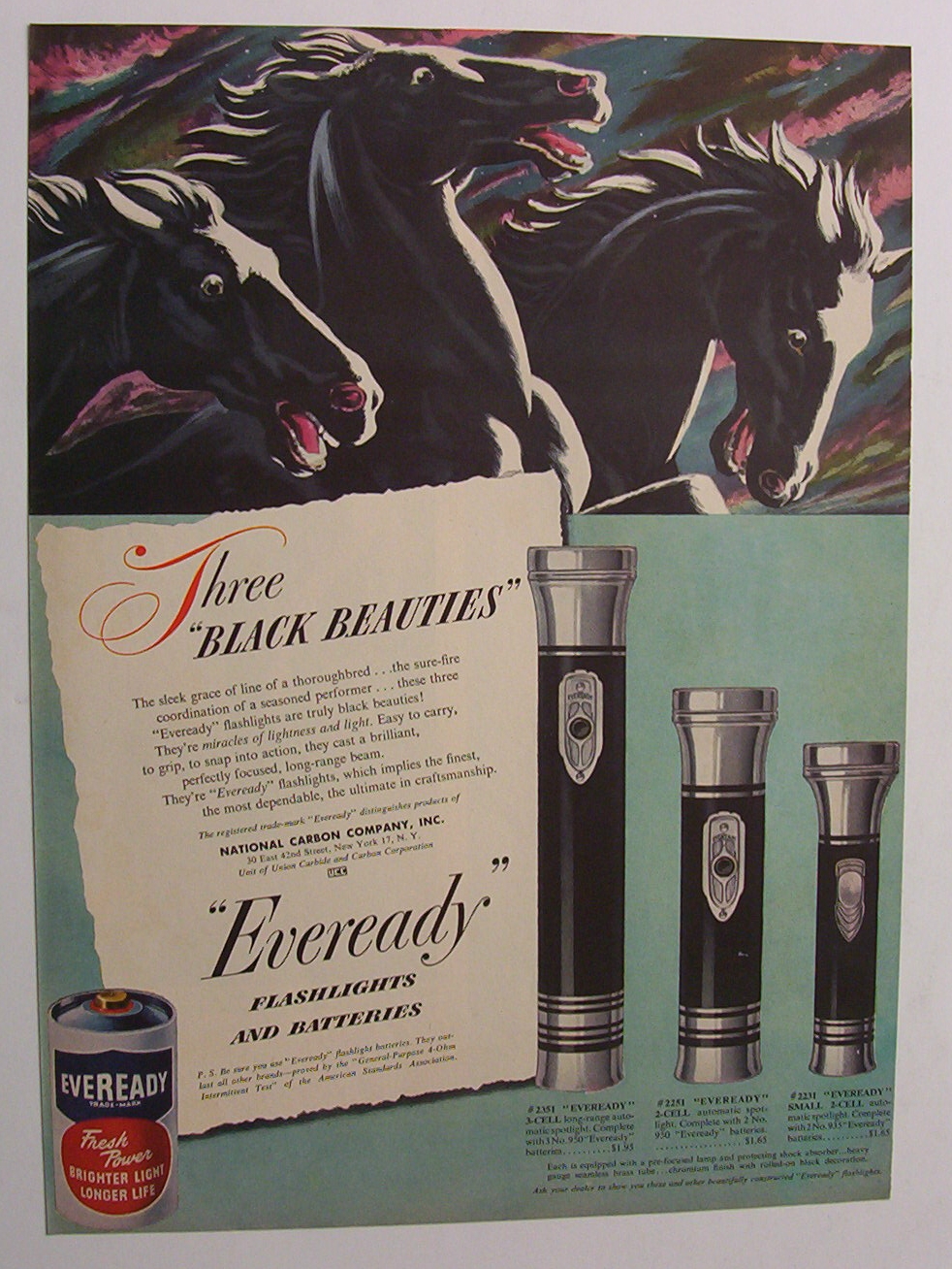 1948  Eveready  Flashlights &  Batteries