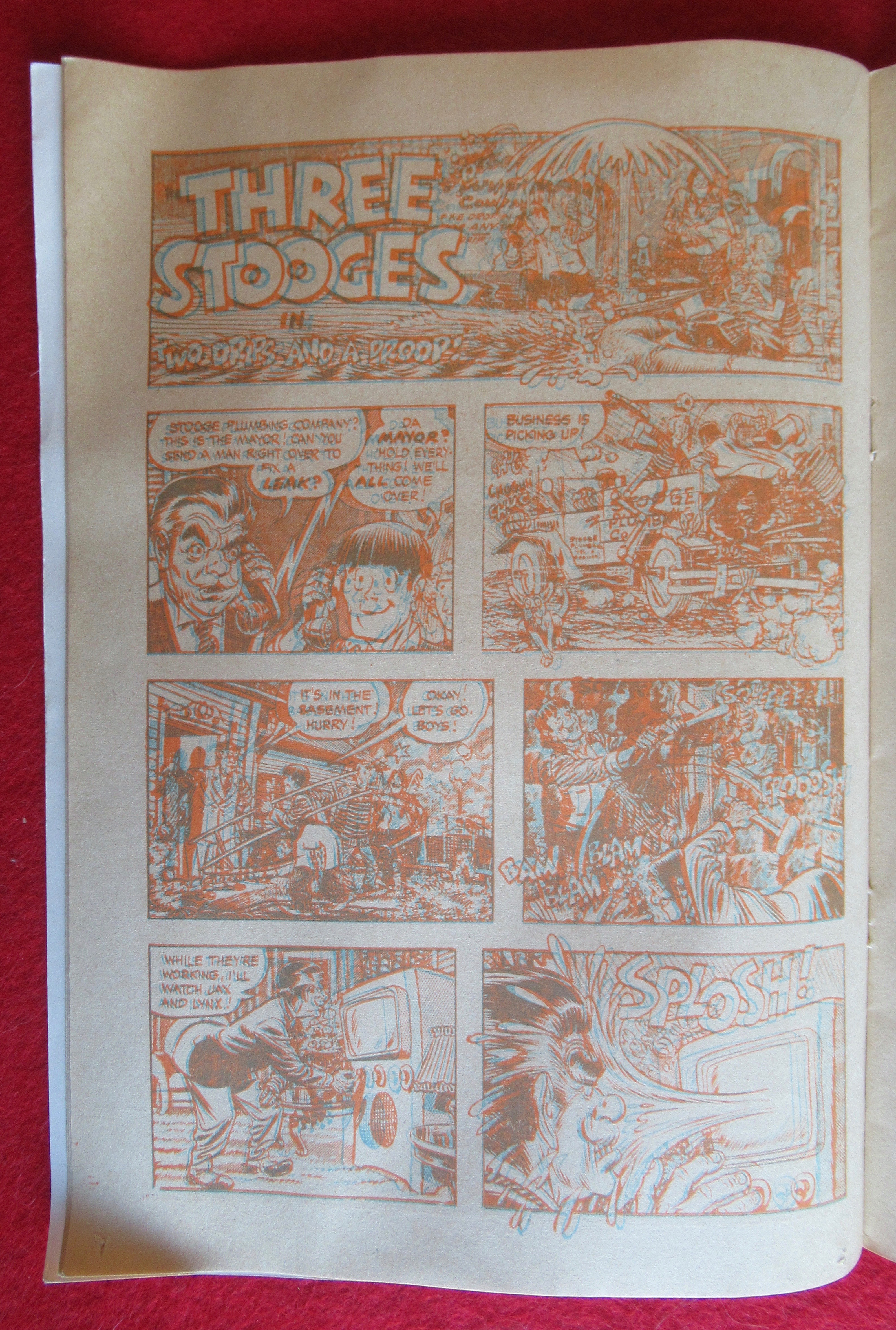 Three Stooges 3D Comics October 1953 Men In Moon