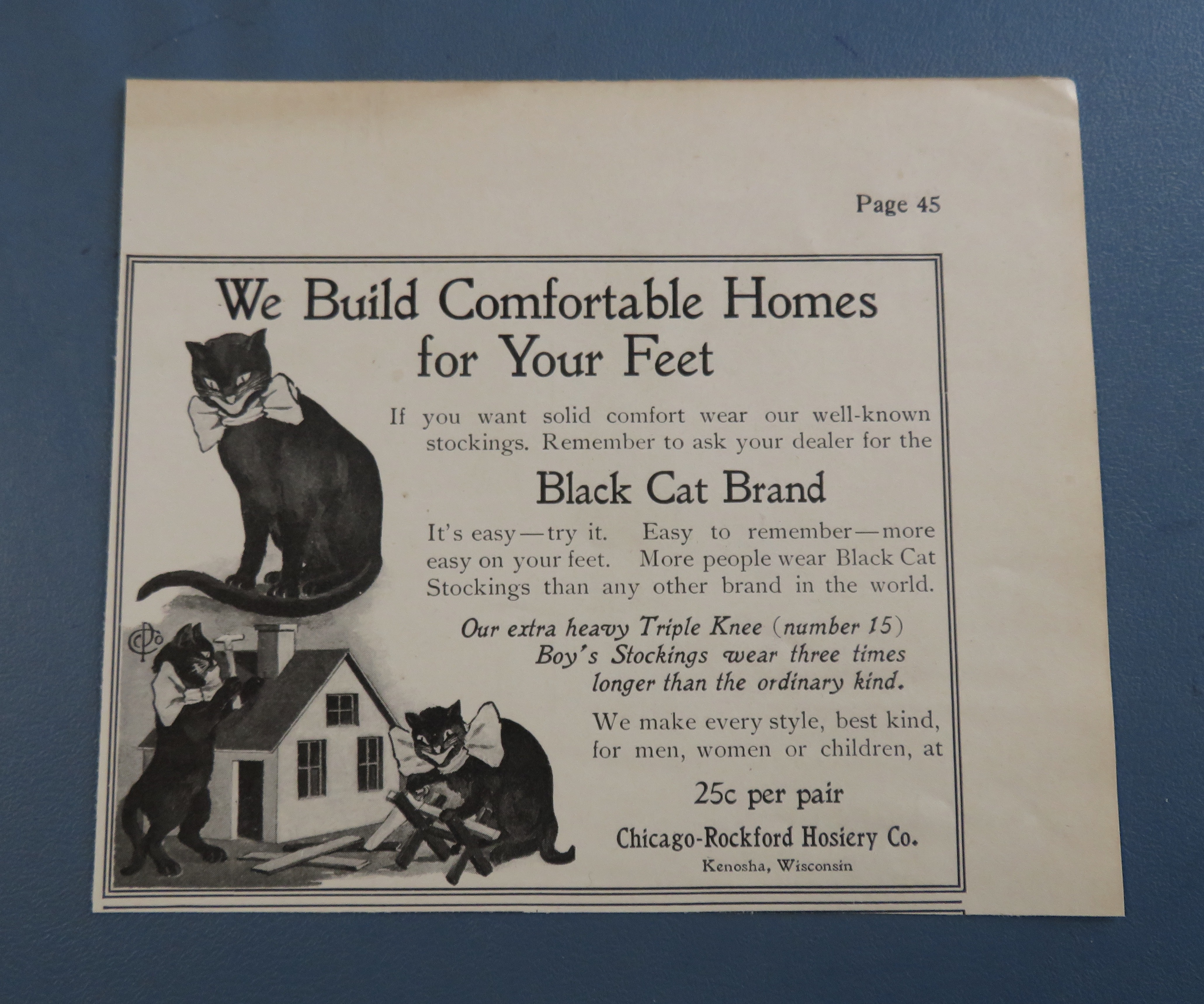 1902 Black Cat Brand Stockings with Black Cats