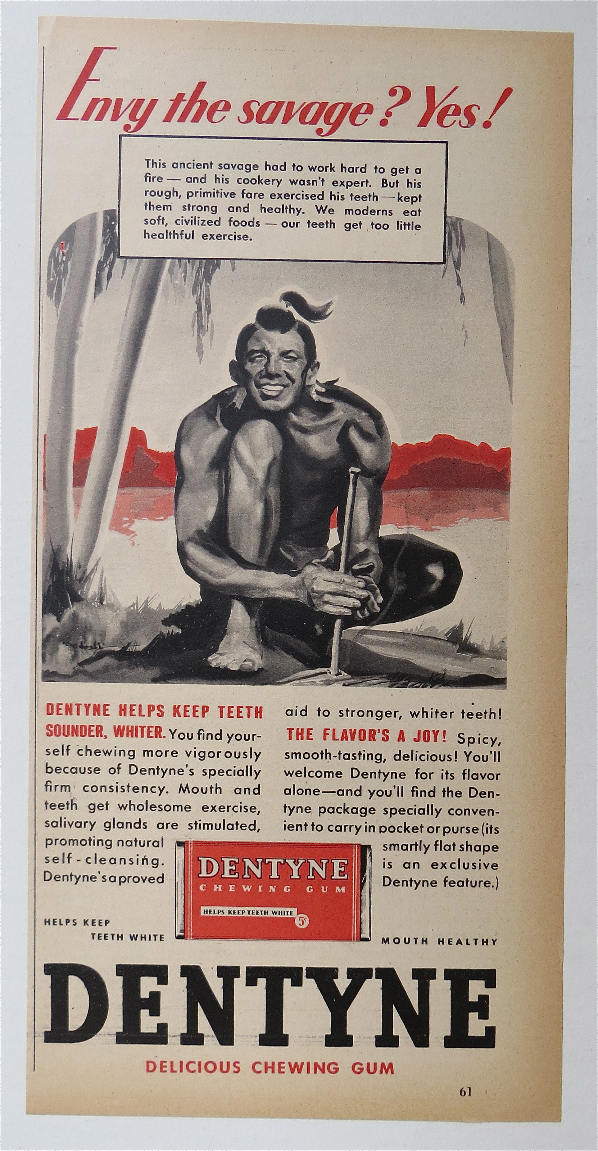 1937 Dentyne Gum with Envy The Savage