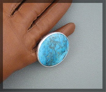 Sterling Silver Sleeping beauty Turquoise Designer Ring