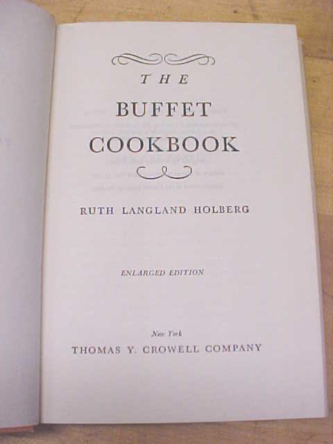 Buffet Cookbook 1955 Ruth Holberg