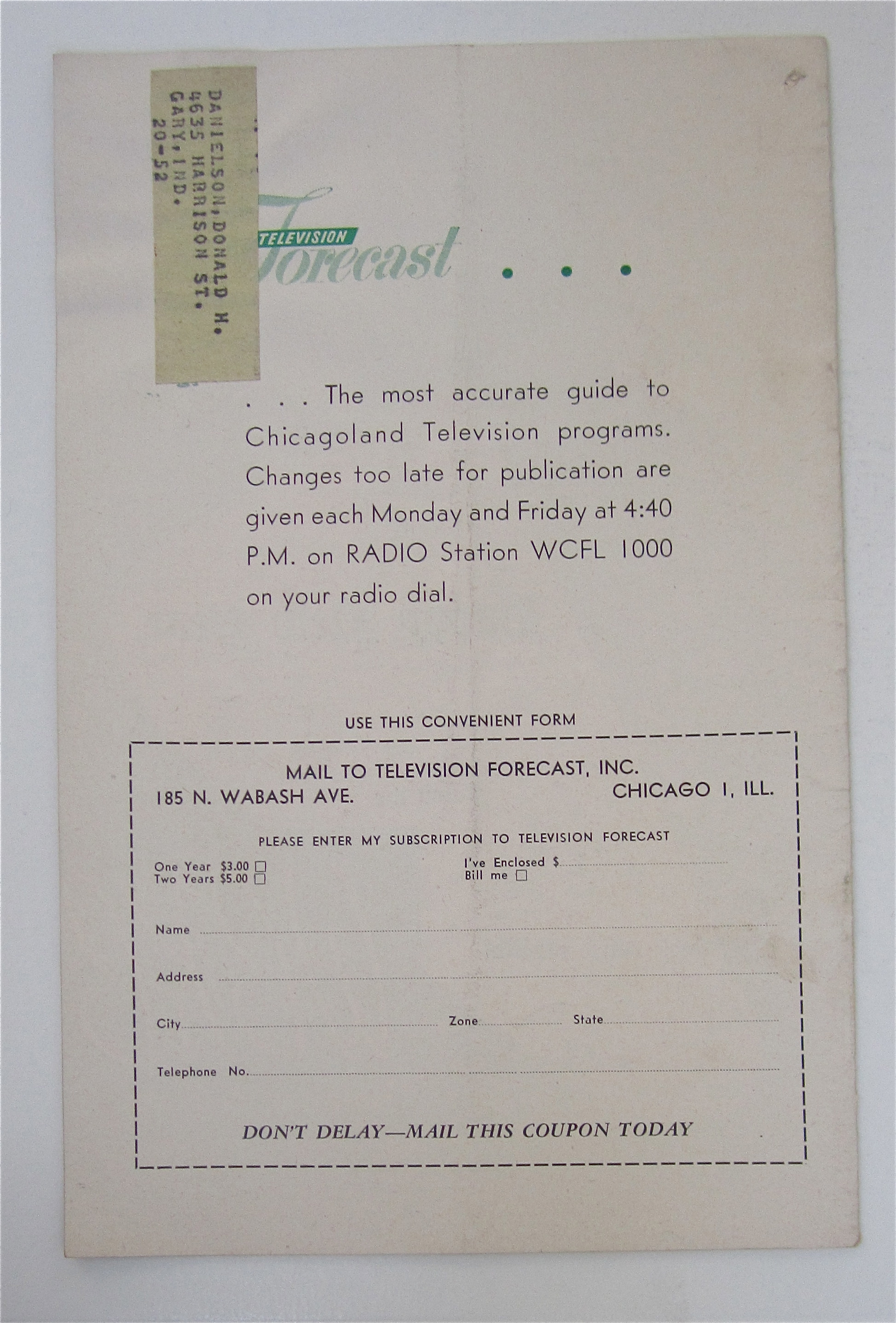 Television Forecast December 27, 1948 Man About Town