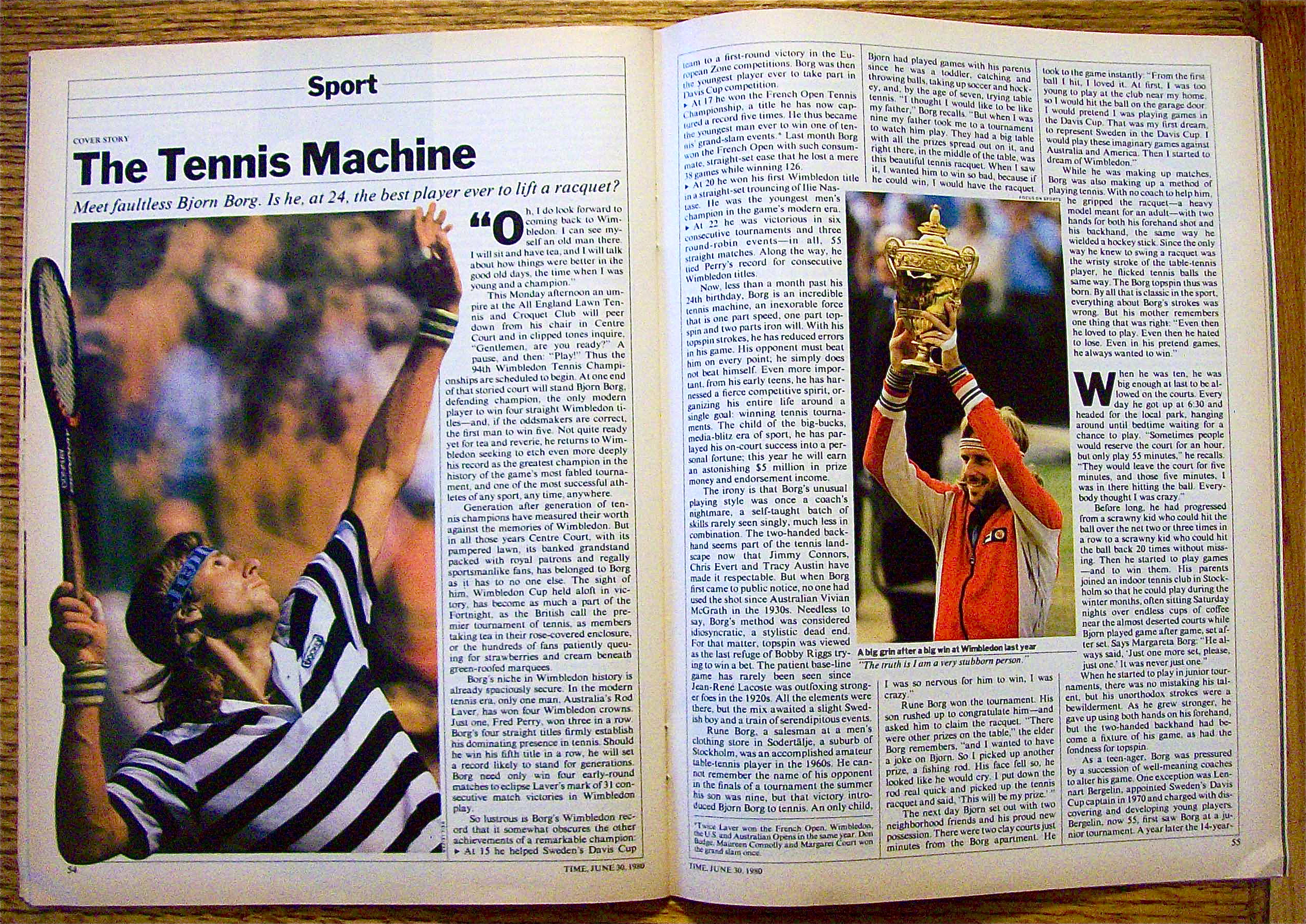 Time Magazine-June 30, 1980-Sweden's Bjorn Borg