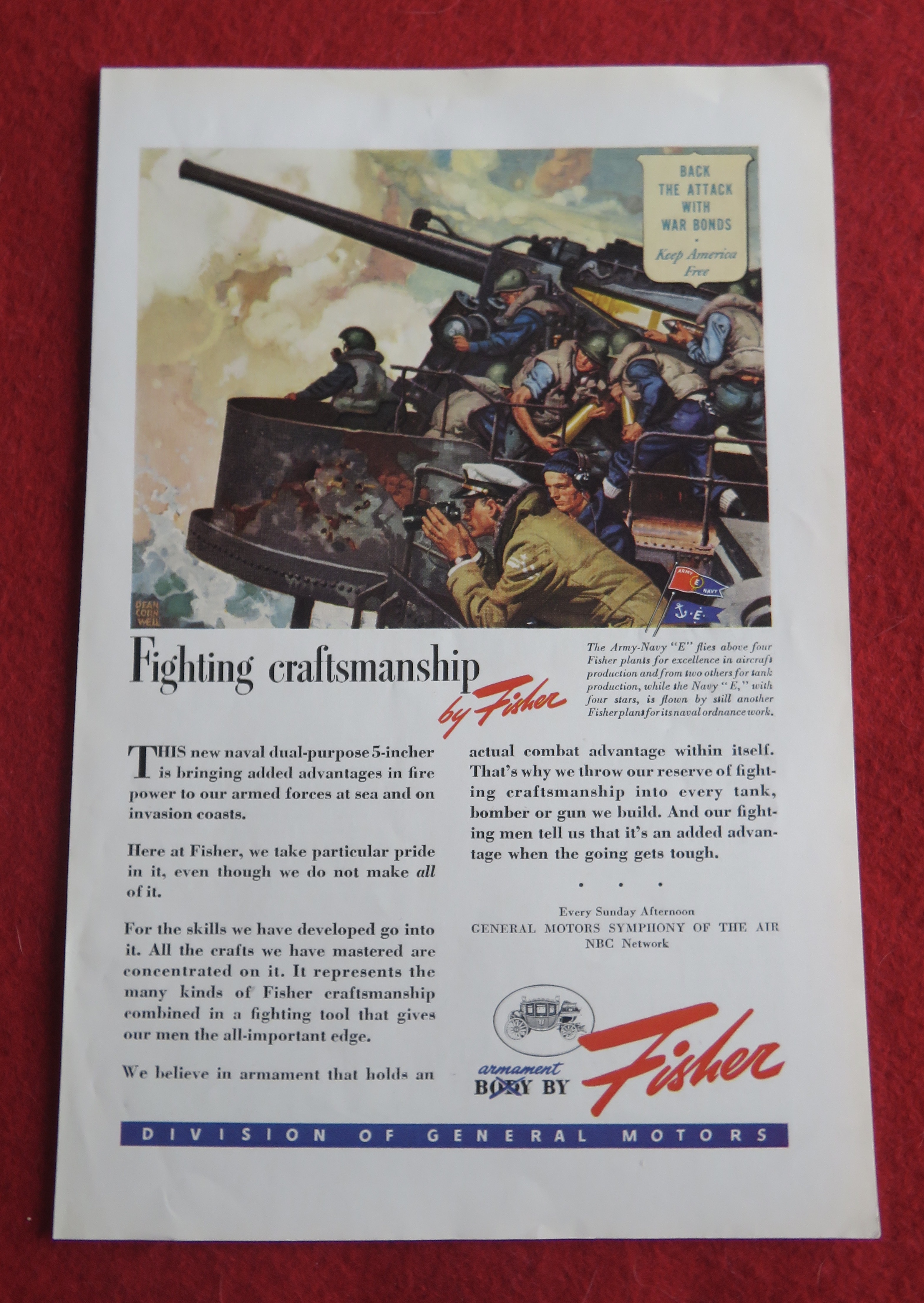 1943 Body By Fisher By Dean Cornwell with Army Men