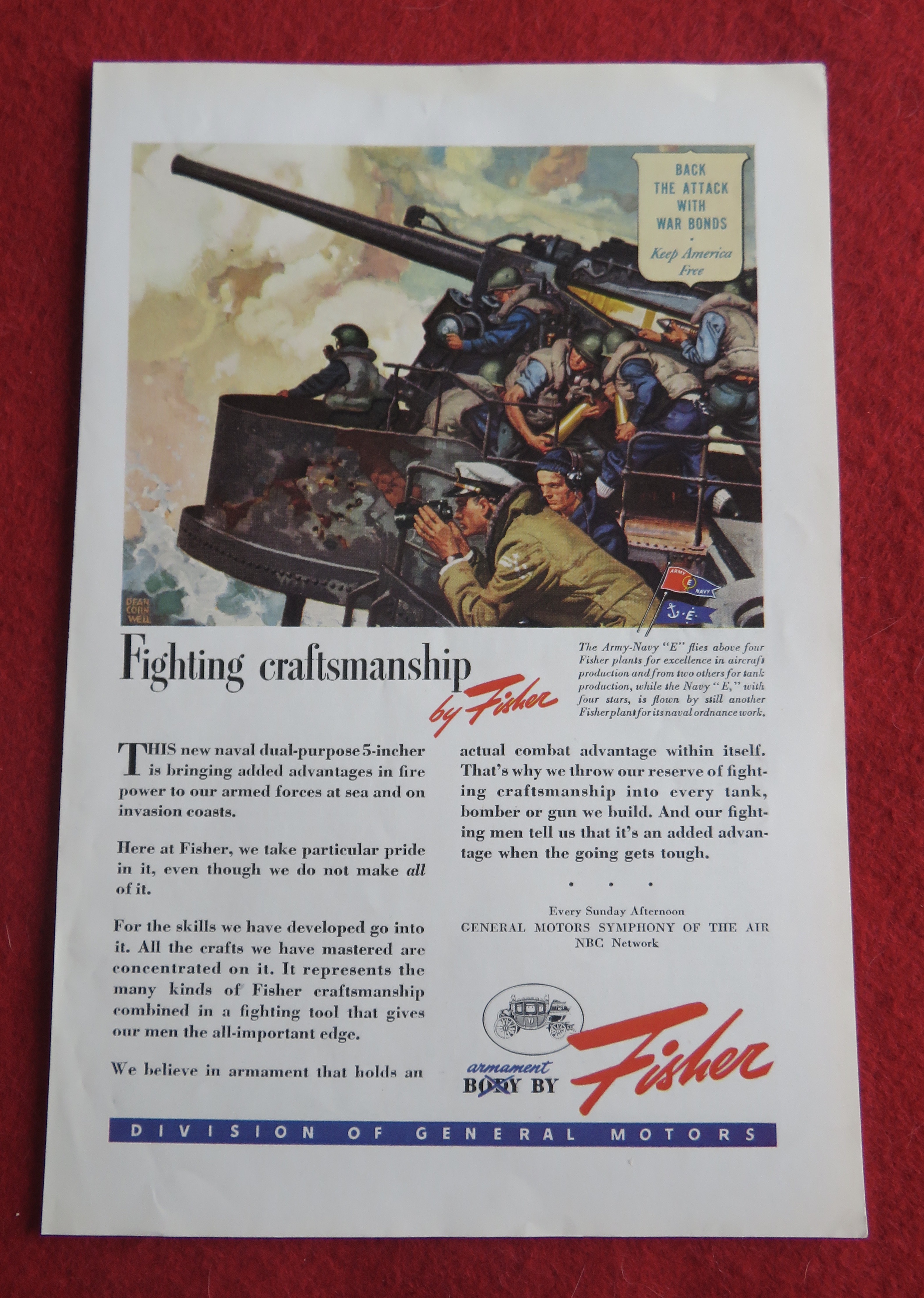 1943 Body By Fisher By Dean Cornwell with Army Men