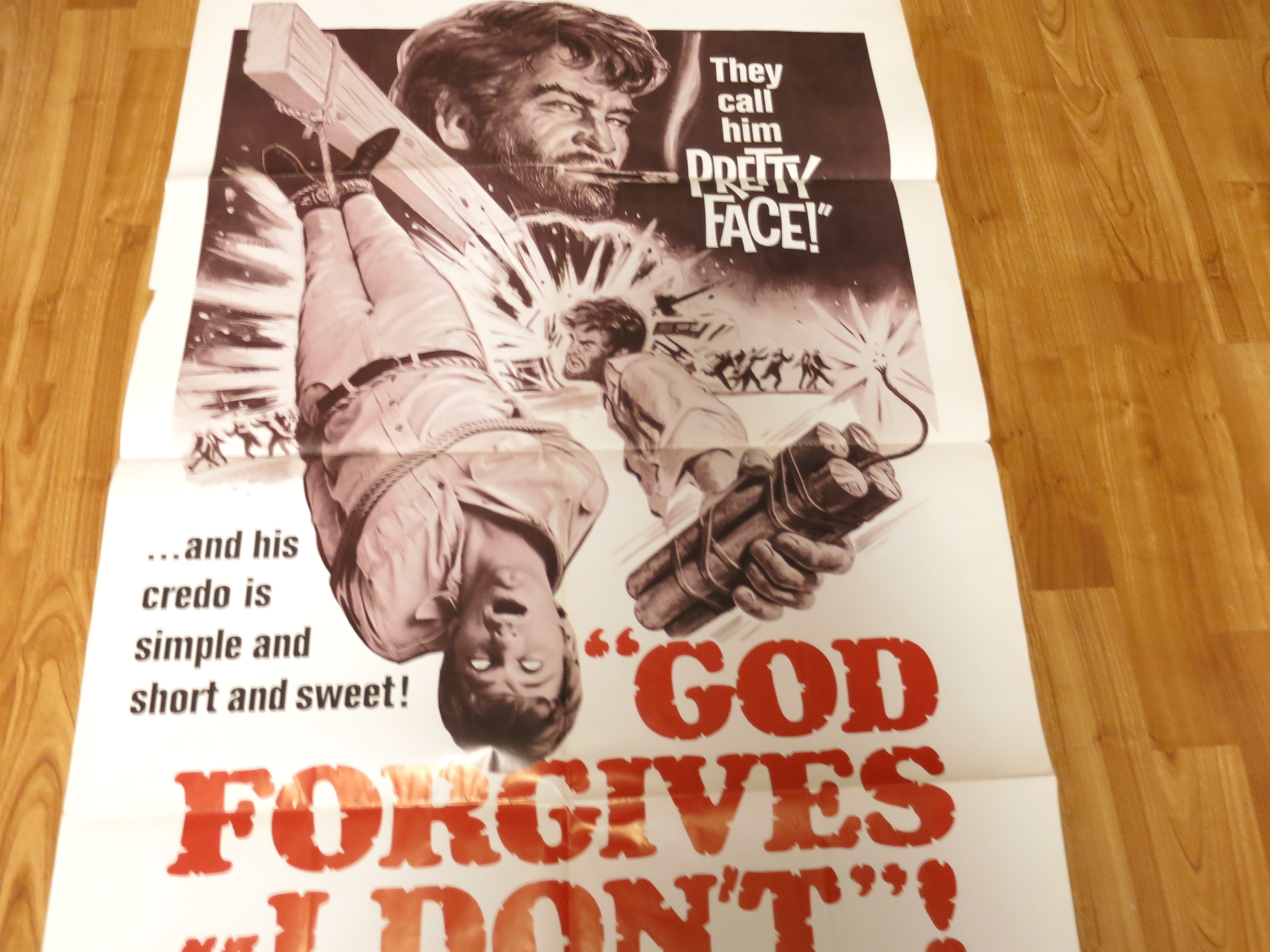 Original 1969 Movie Poster God Forgives I Don't
