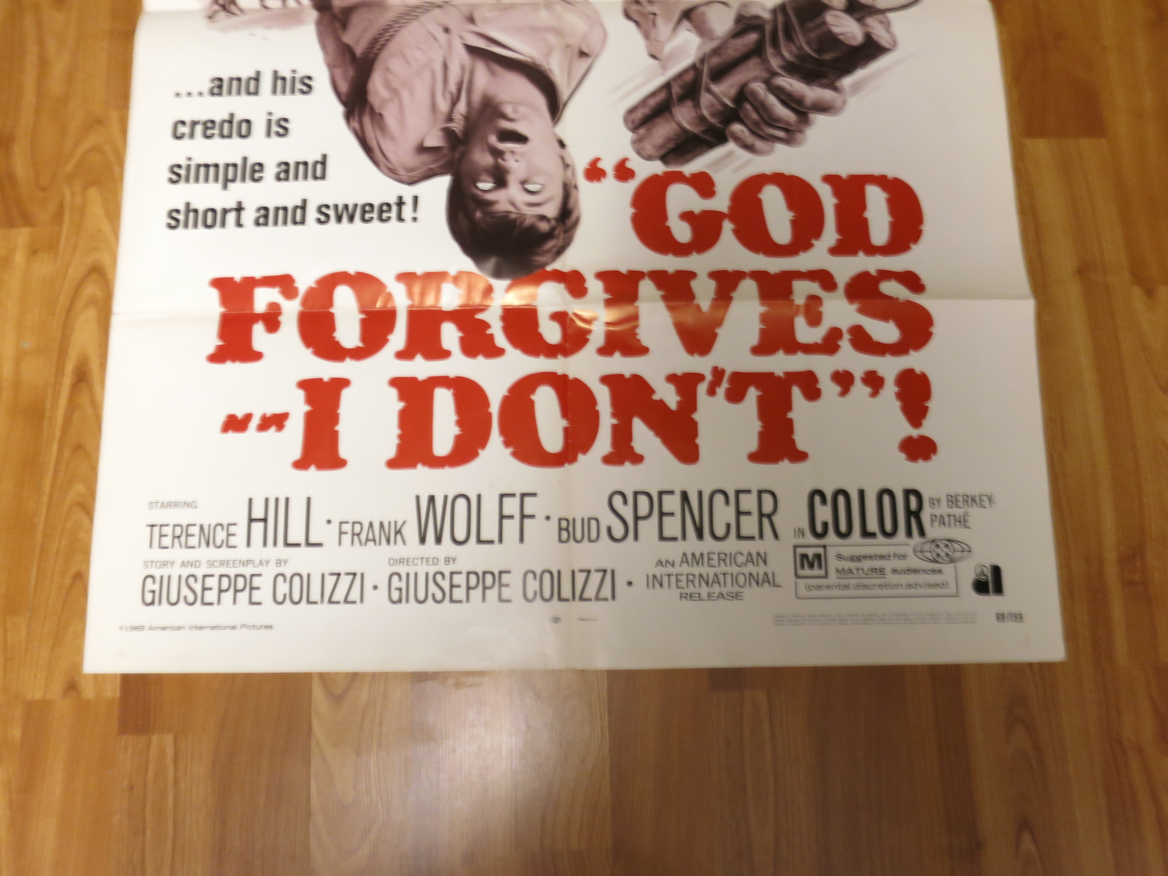 Original 1969 Movie Poster God Forgives I Don't