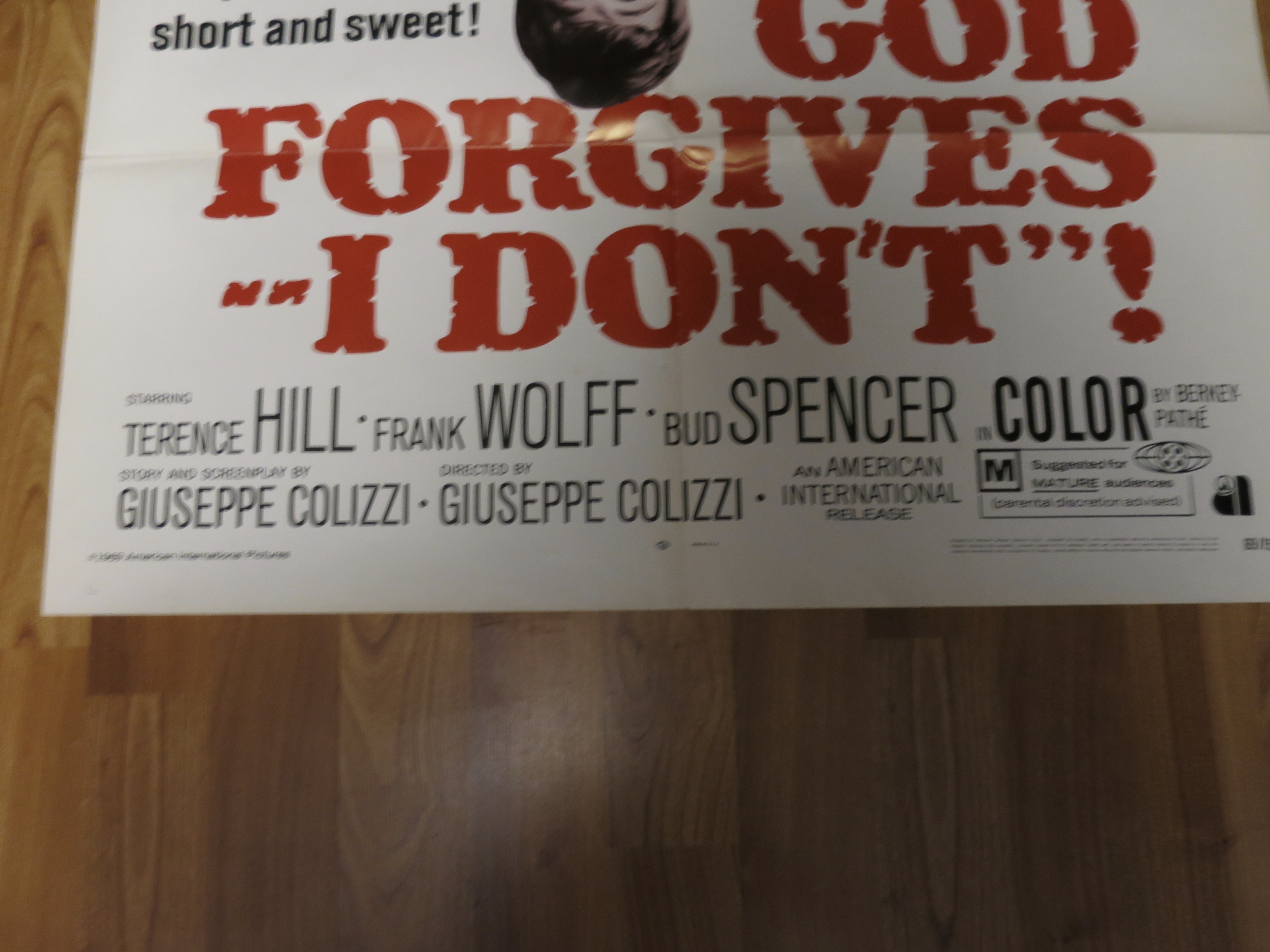 Original 1969 Movie Poster God Forgives I Don't