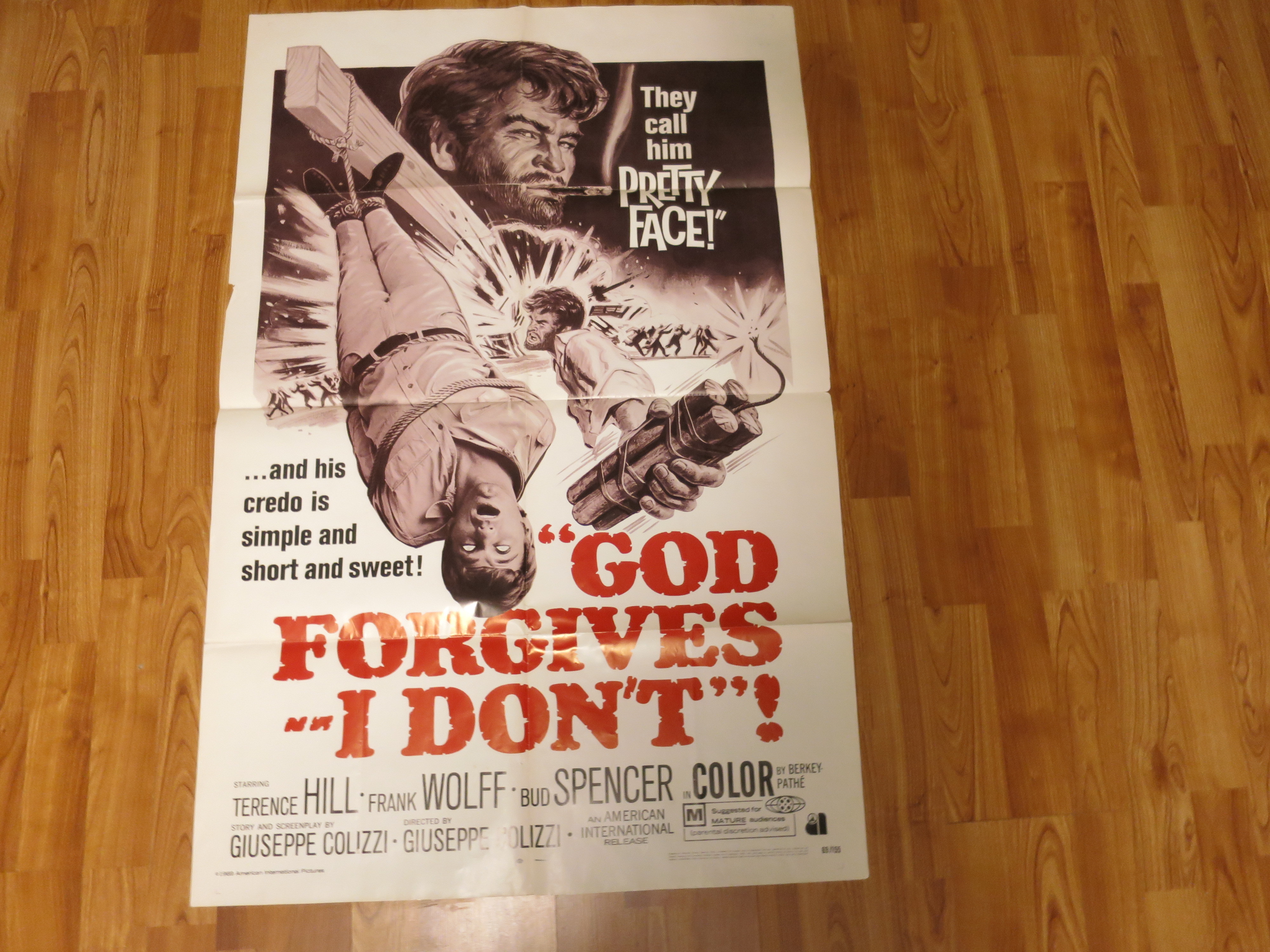 Original 1969 Movie Poster God Forgives I Don't