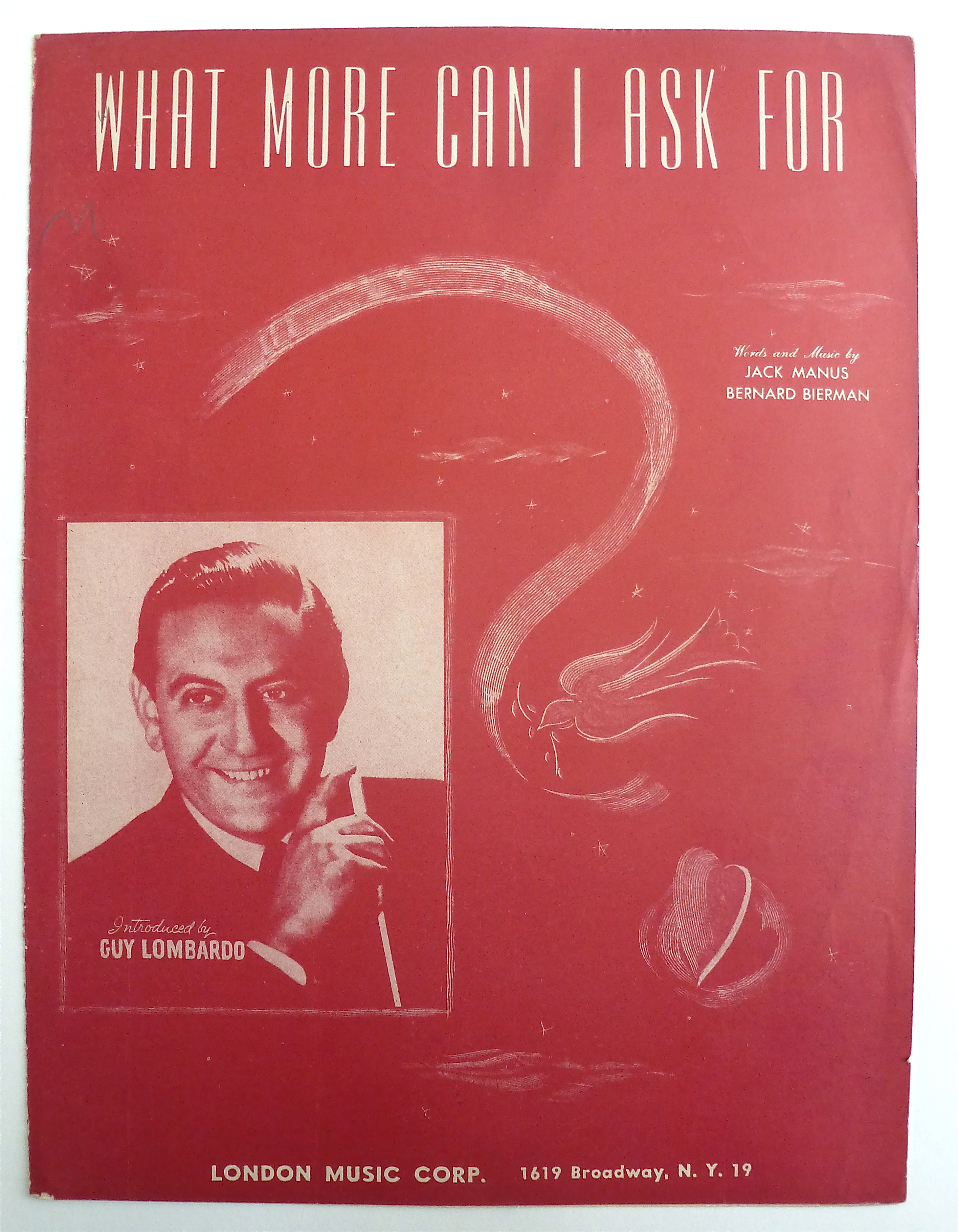 Sheet Music For 1946 What More Can I Ask For