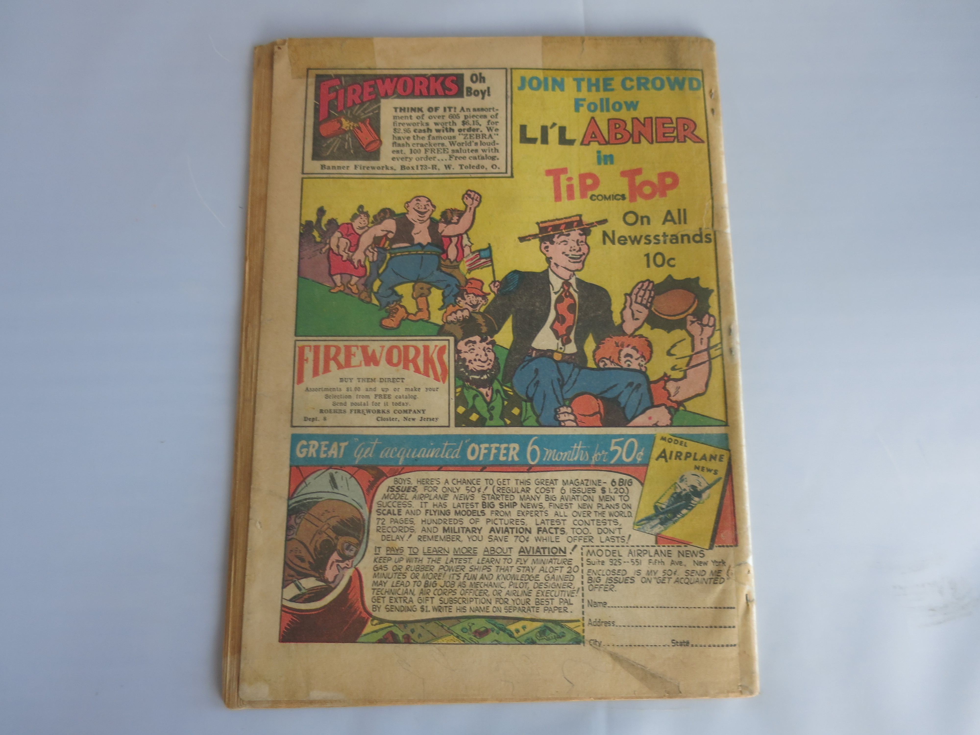 Sparkler Comics No 1 Who is the Spark Man 1941 Al Capp