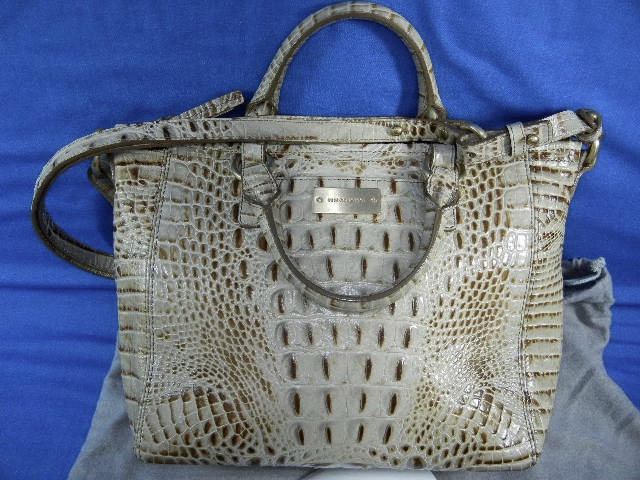 Brahmin Moonlight Croc Leather Melbourne Handbag