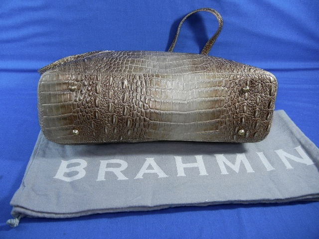 Brahmin Moonlight Croc Leather Melbourne Handbag