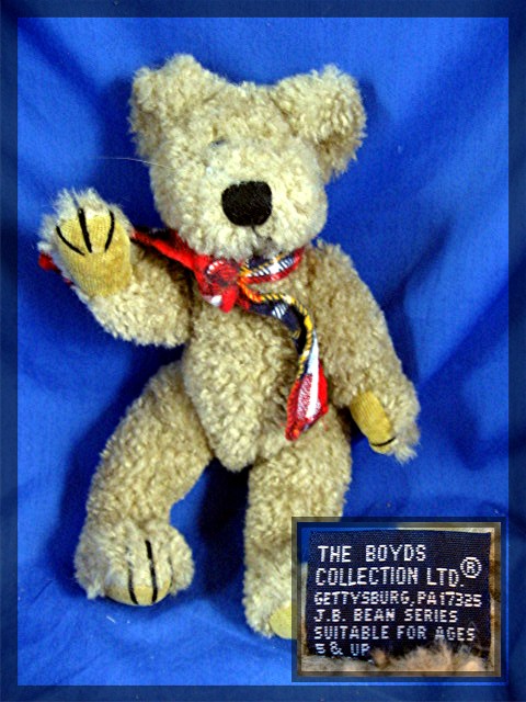 8 inch Boyds Bear 1985 - 96 pellet filled, fully jointe