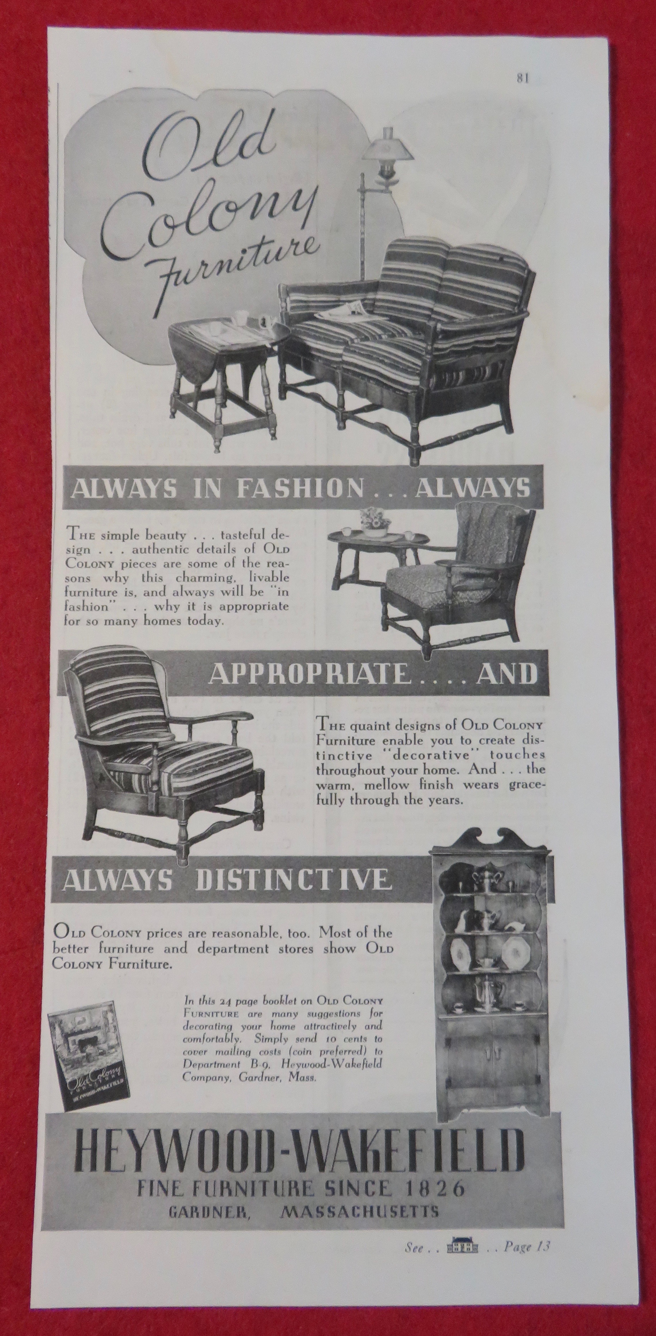 1937 Heywood Wakefield w Old Colony Furniture