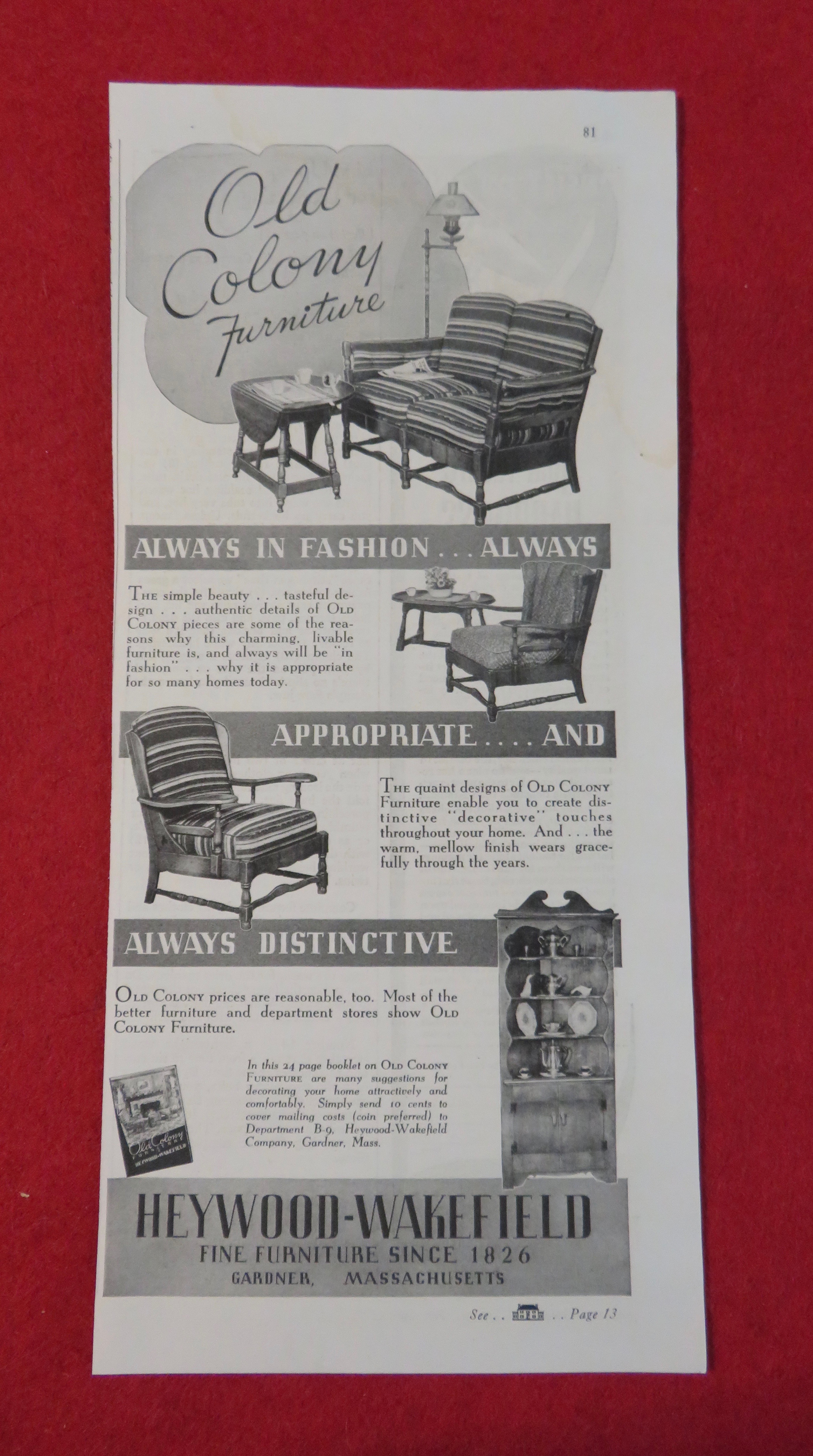1937 Heywood Wakefield w Old Colony Furniture