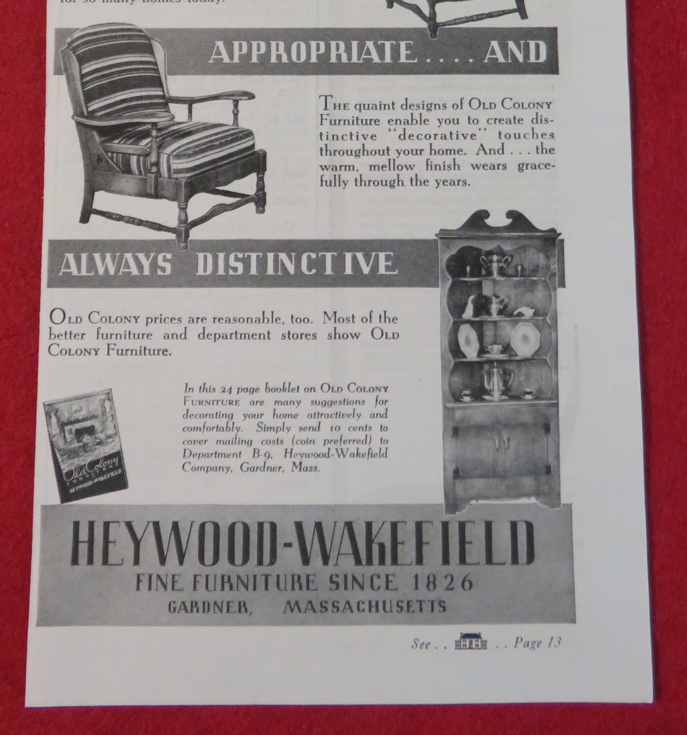 1937 Heywood Wakefield w Old Colony Furniture