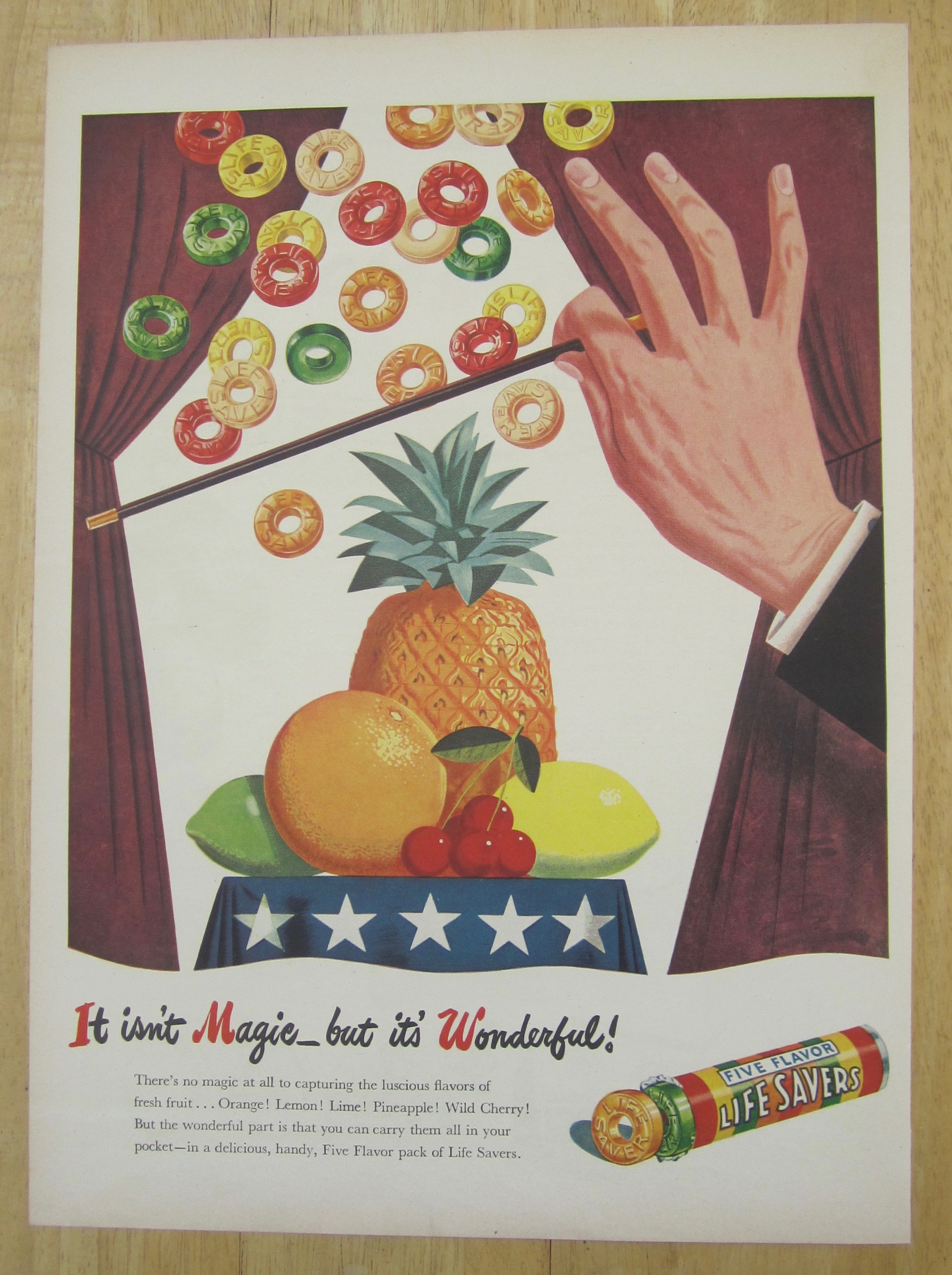 1945 Five Flavor LifeSavers with Hand Waving Wand