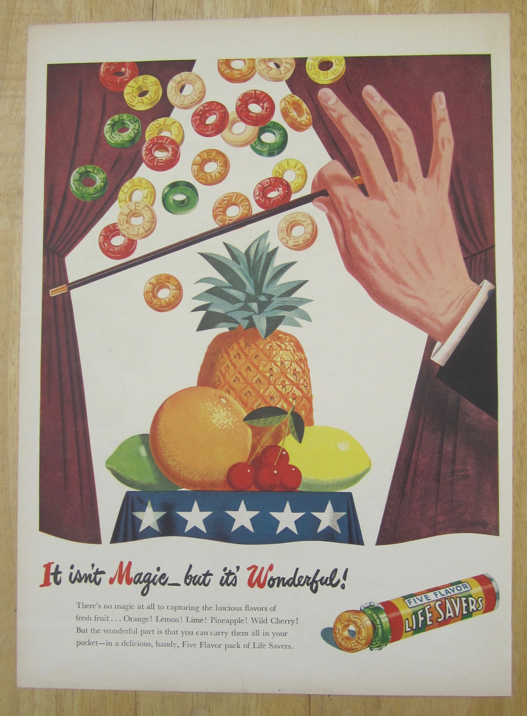 1945 Five Flavor LifeSavers with Hand Waving Wand