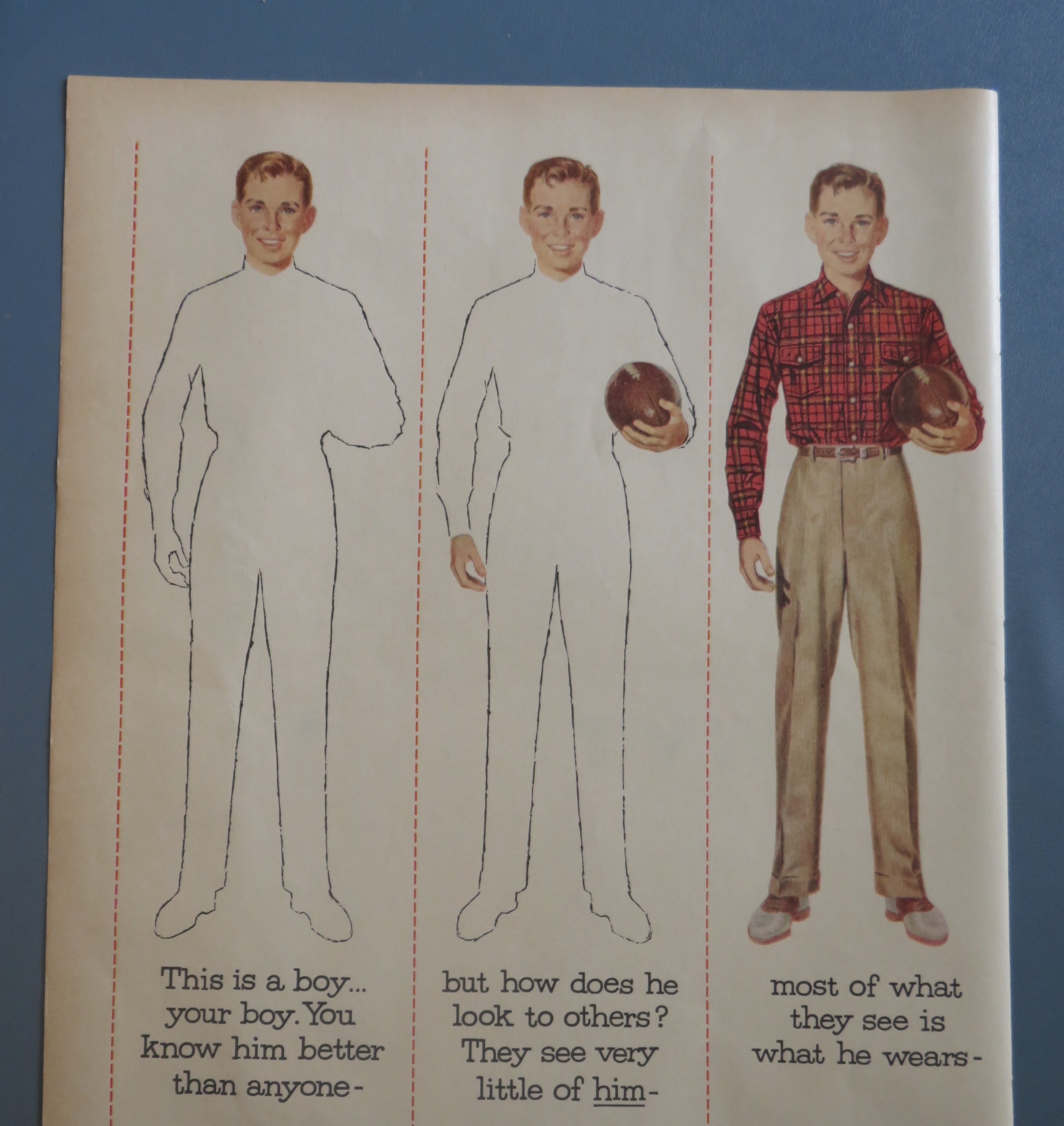 1956 Dress Right with Young Boy in Different Clothes