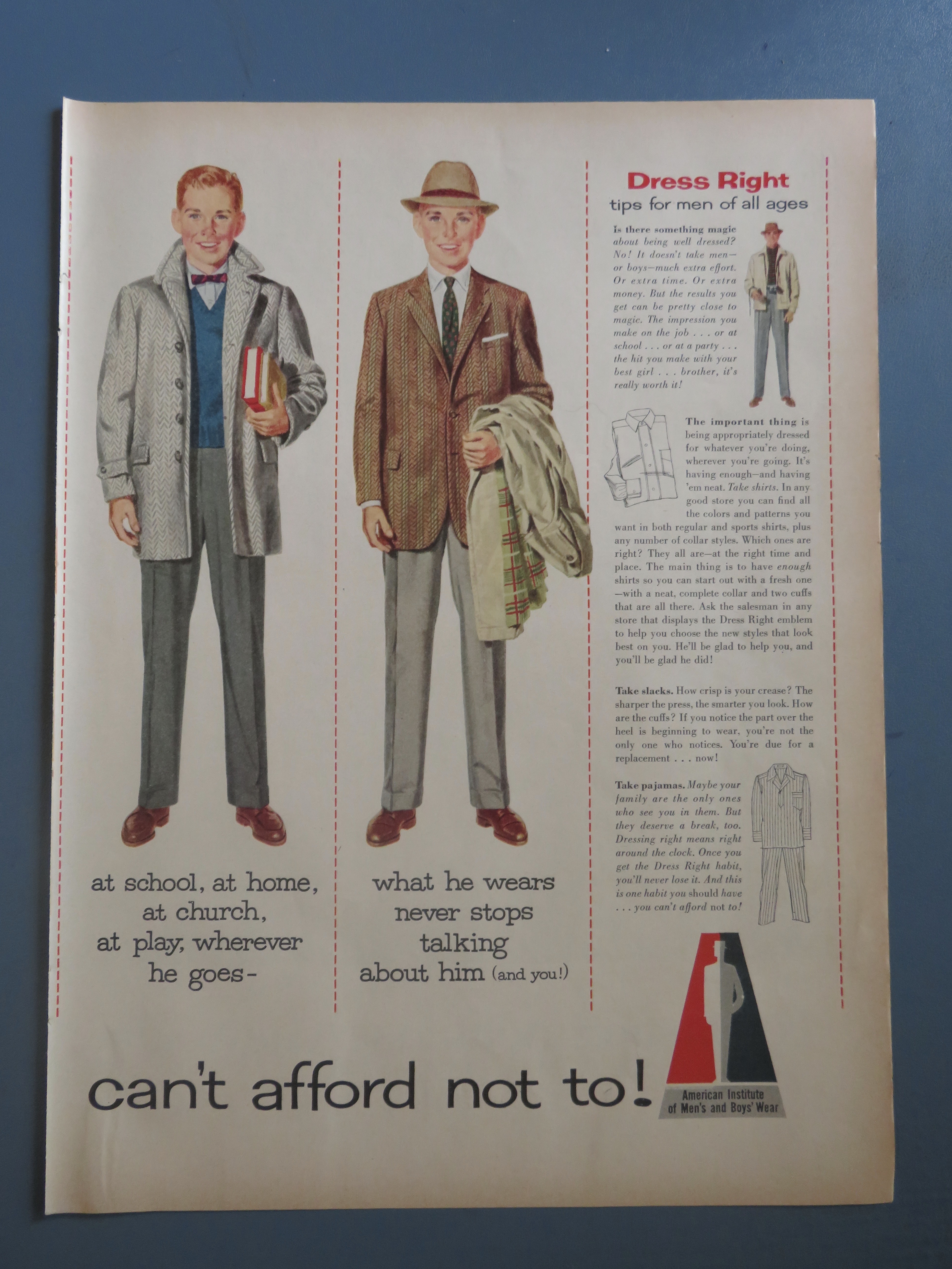 1956 Dress Right with Young Boy in Different Clothes