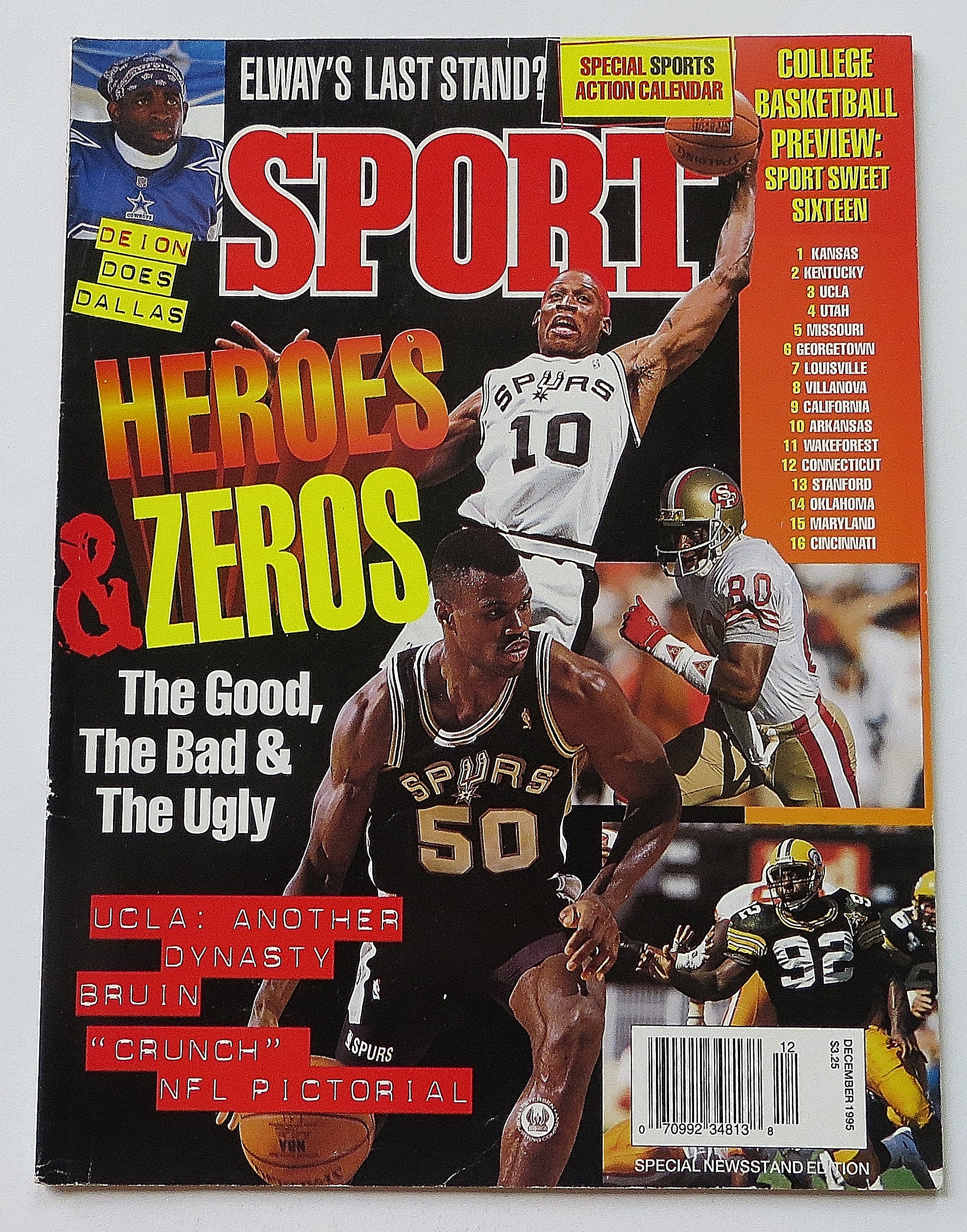 Sport Magazine December 1995 Heroes & Zeros