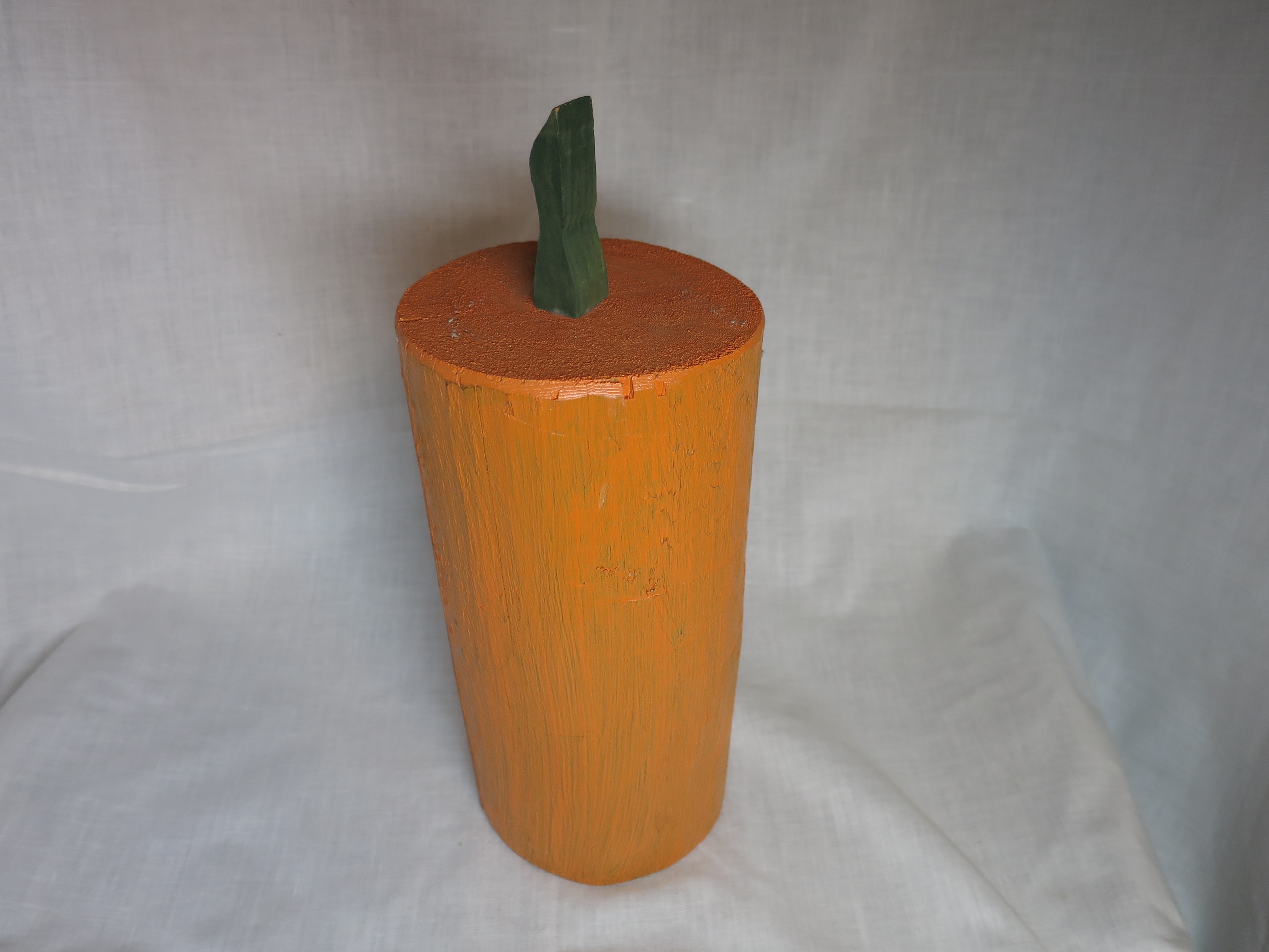 Pumpkin Log Hand Crafted and Painted