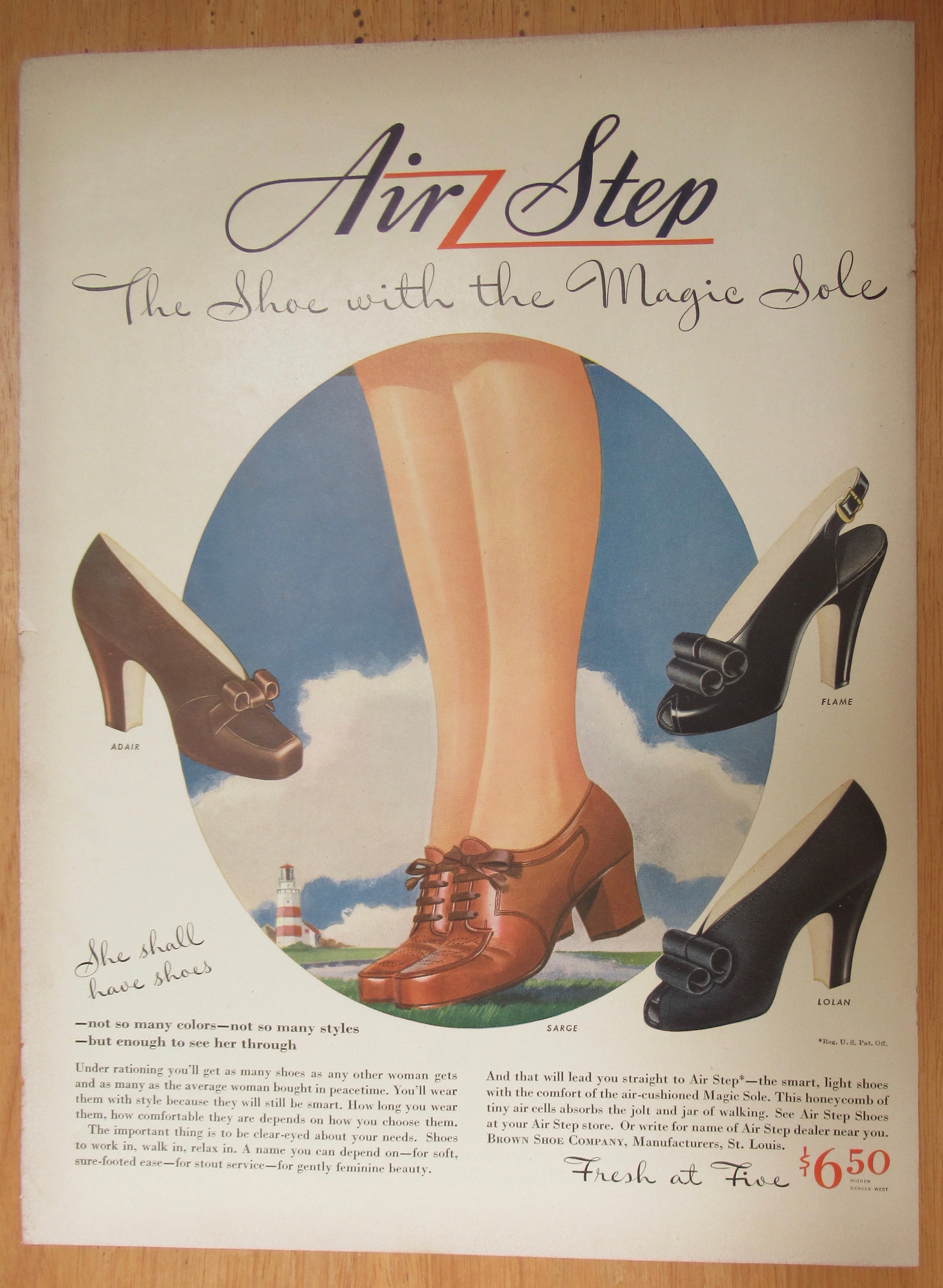 1943 Air Step Magic Sole Shoes w/ Adair, Flame & Sarge