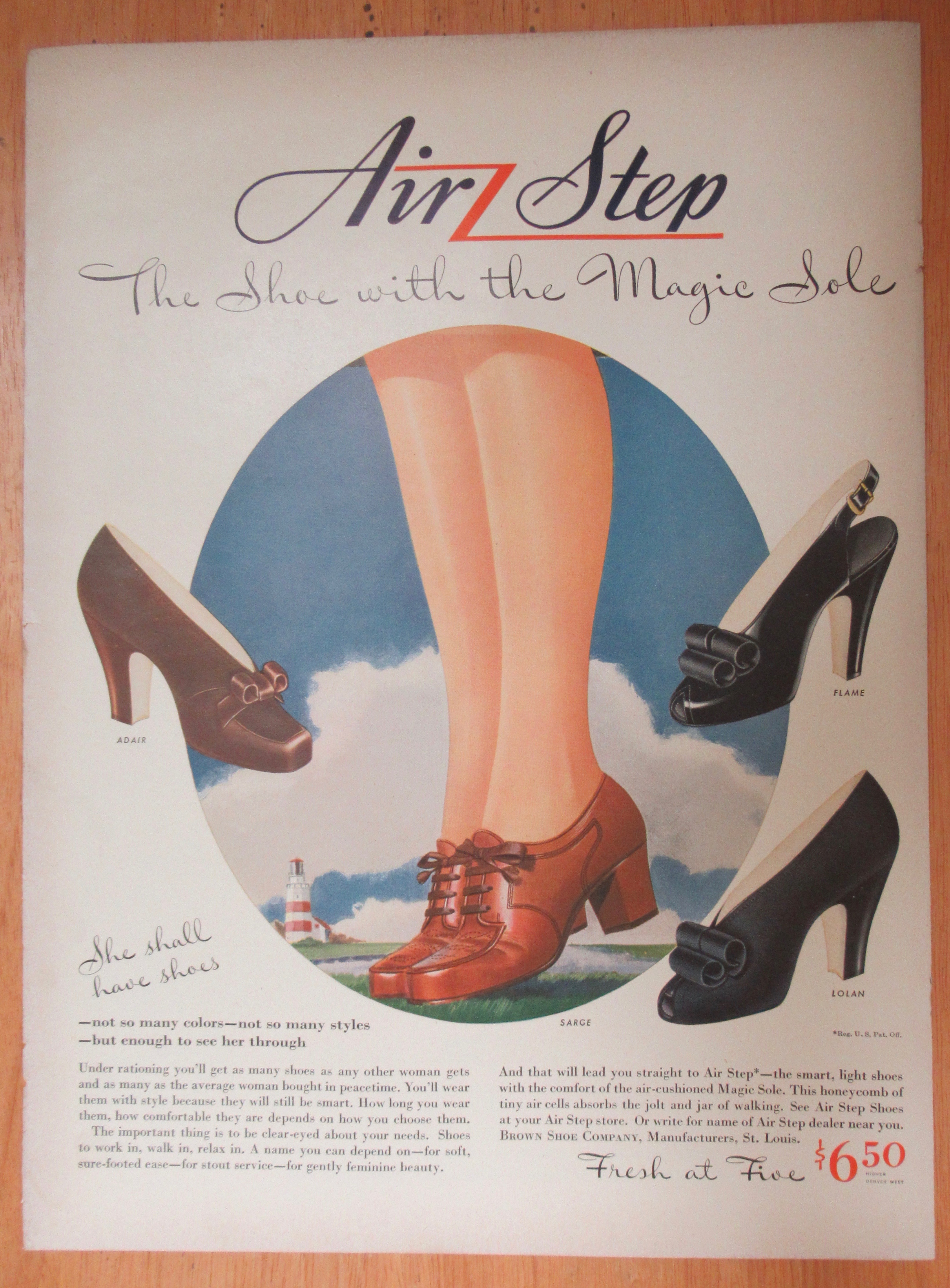1943 Air Step Magic Sole Shoes w/ Adair, Flame & Sarge