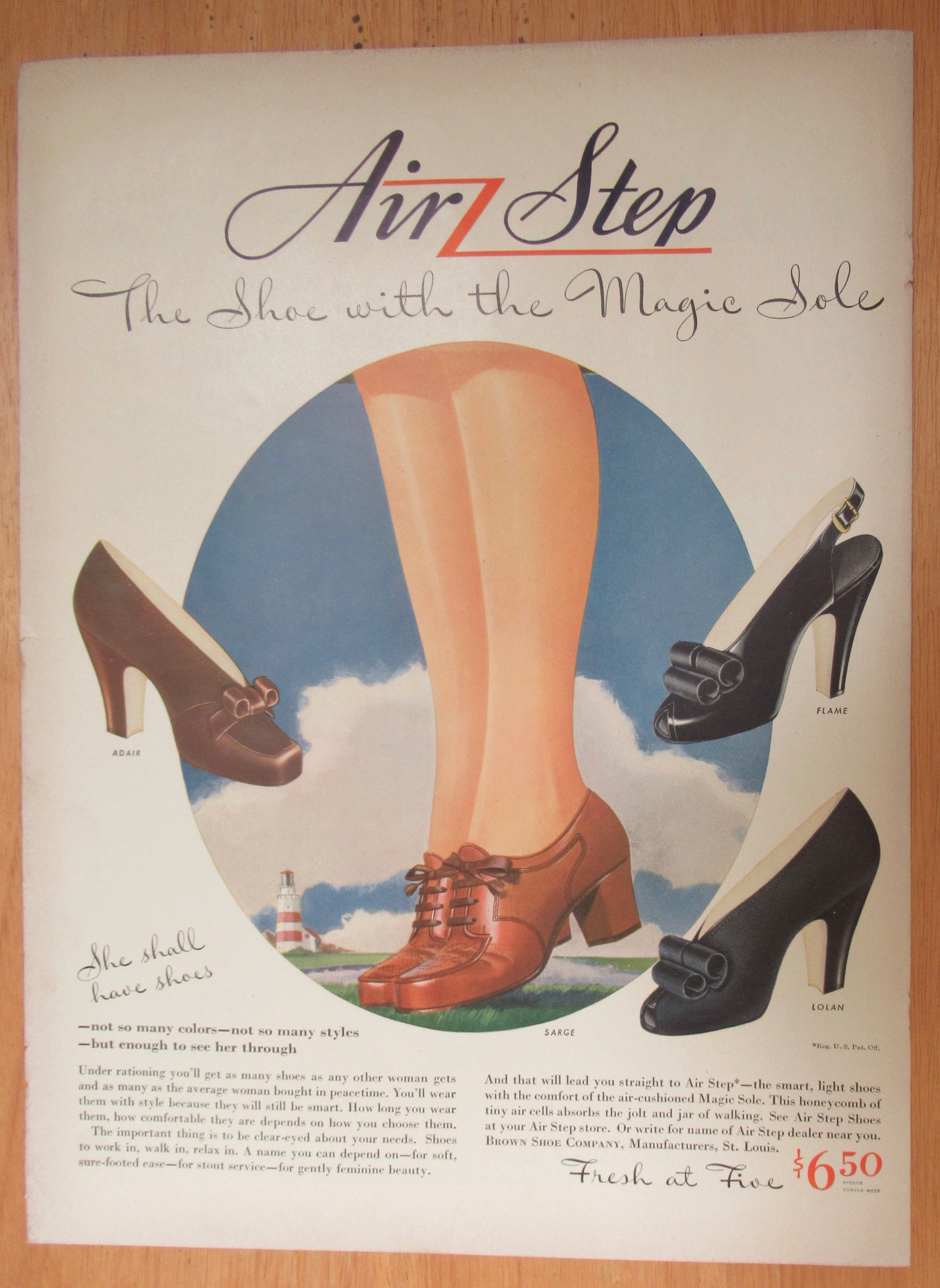1943 Air Step Magic Sole Shoes w/ Adair, Flame & Sarge