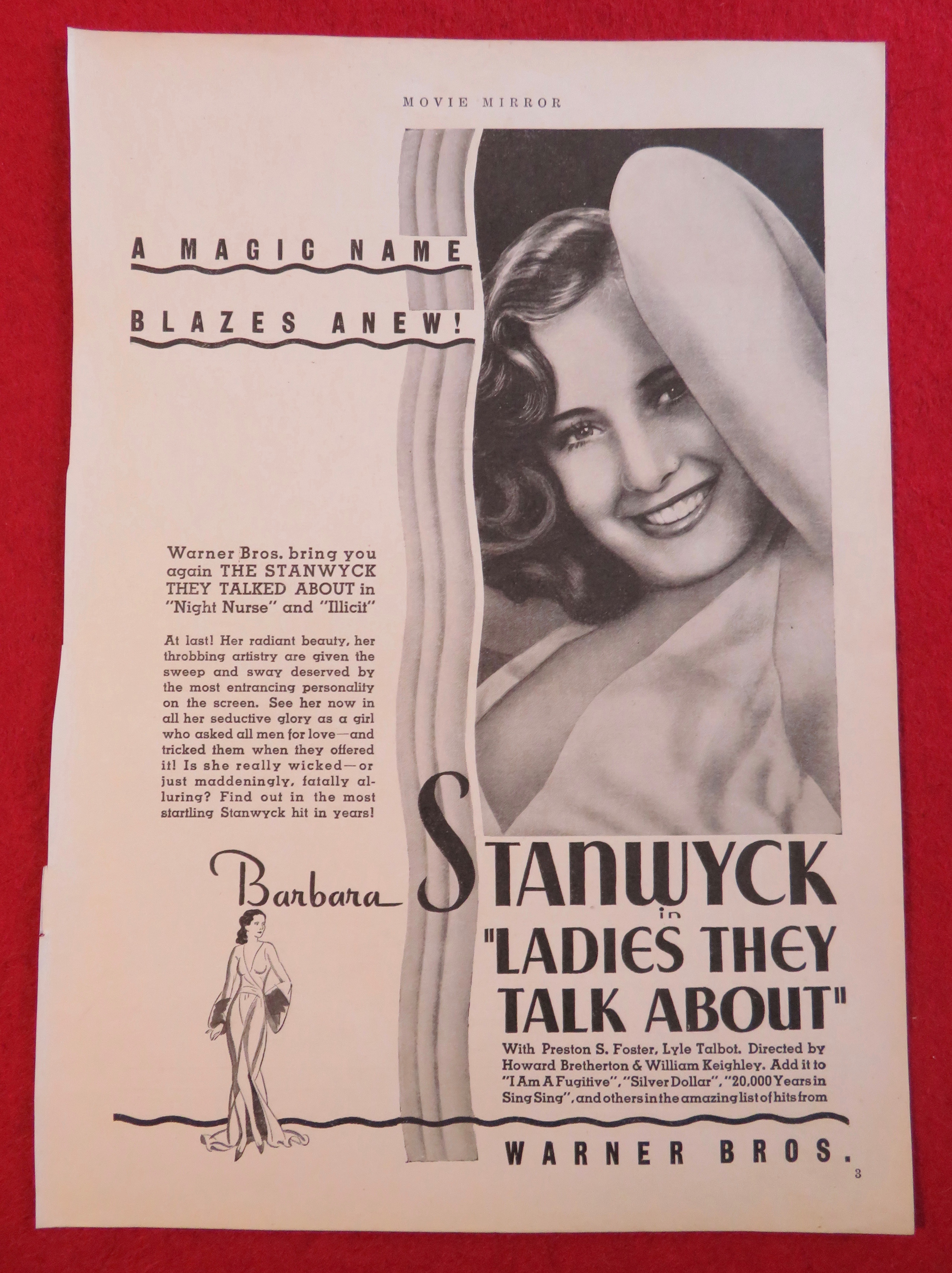 1933 Ladies They Talk About with Barbara Stanwyck