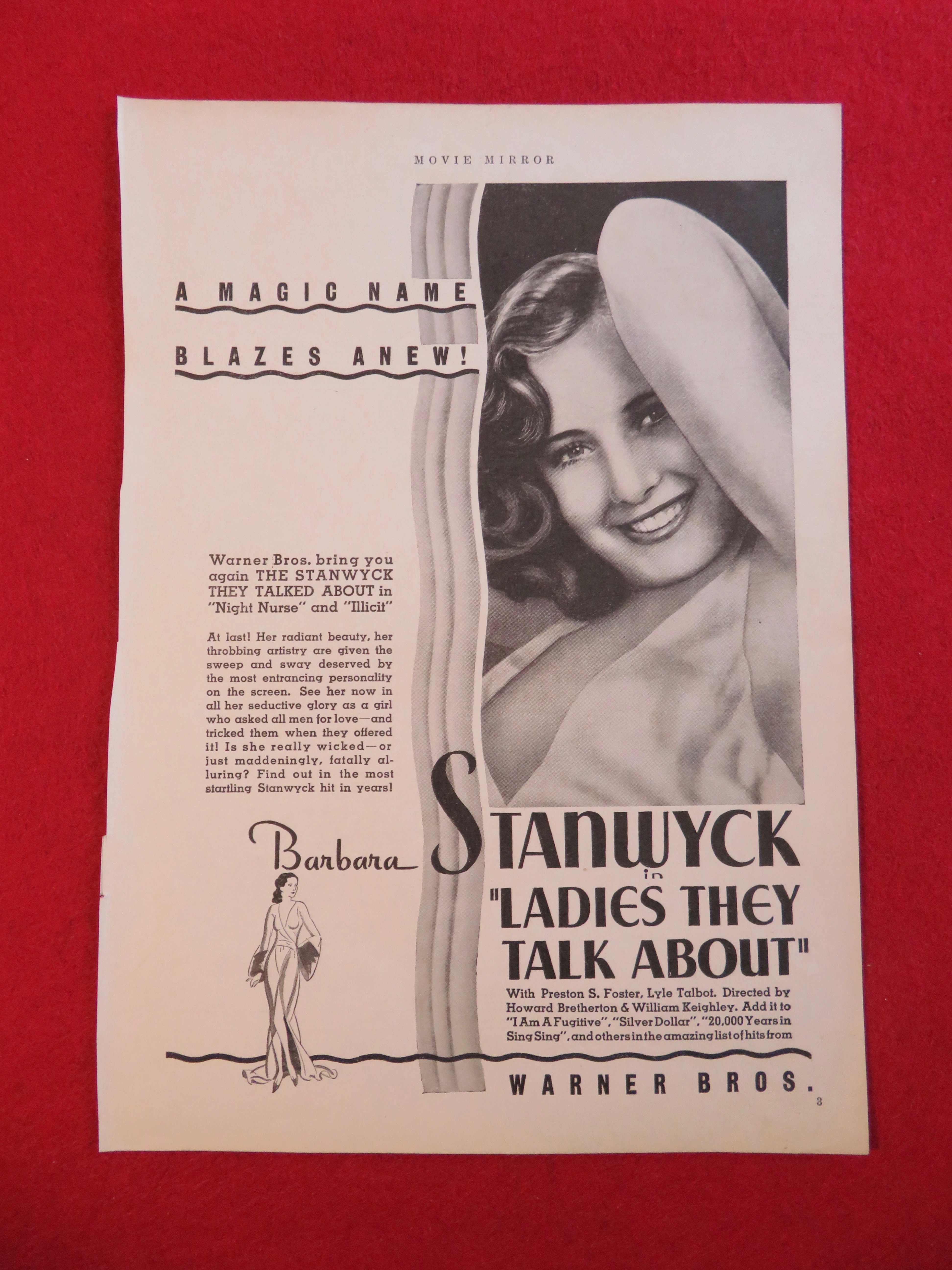 1933 Ladies They Talk About with Barbara Stanwyck