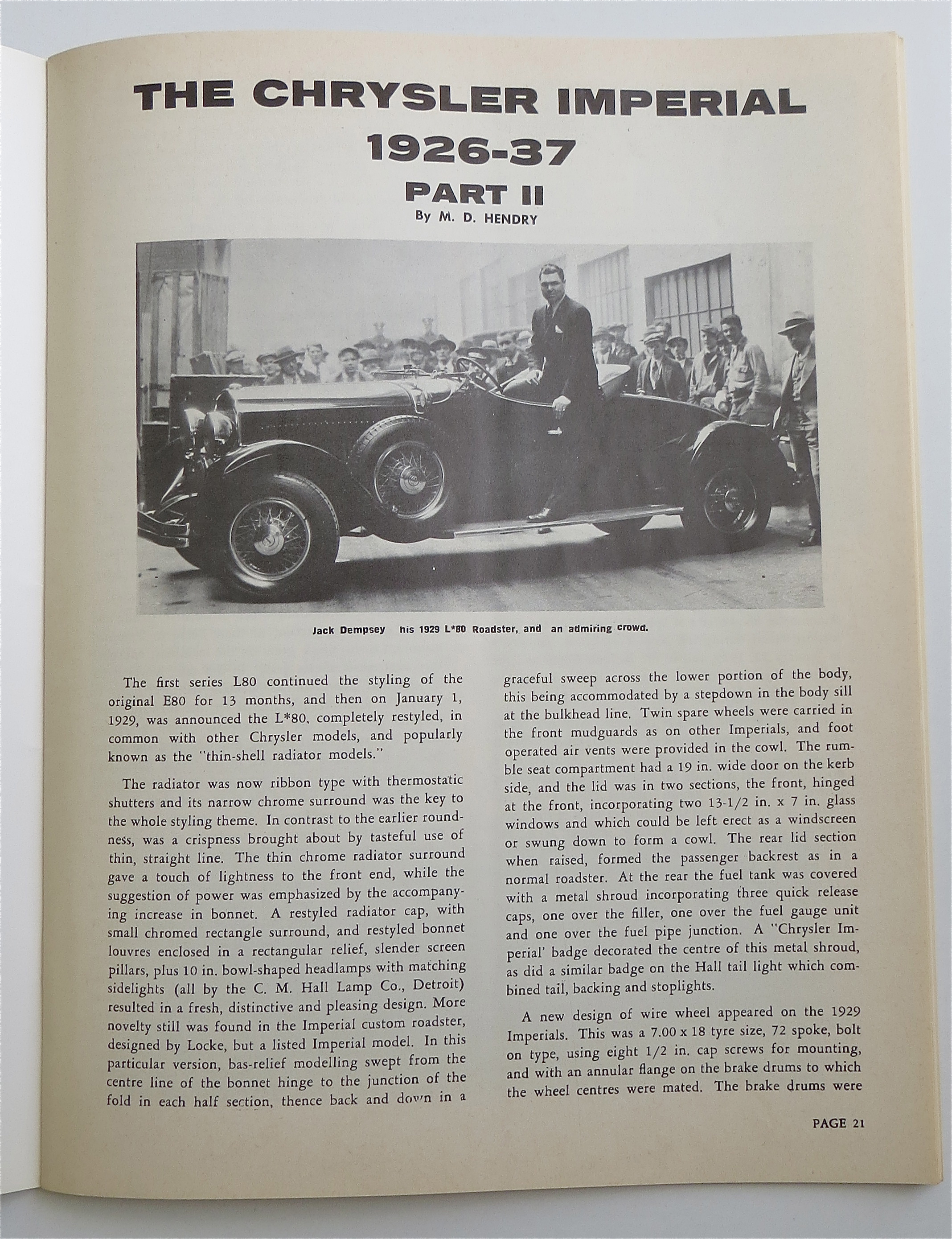 The Classic Car Magazine Fall 1965 Cover Of Classics