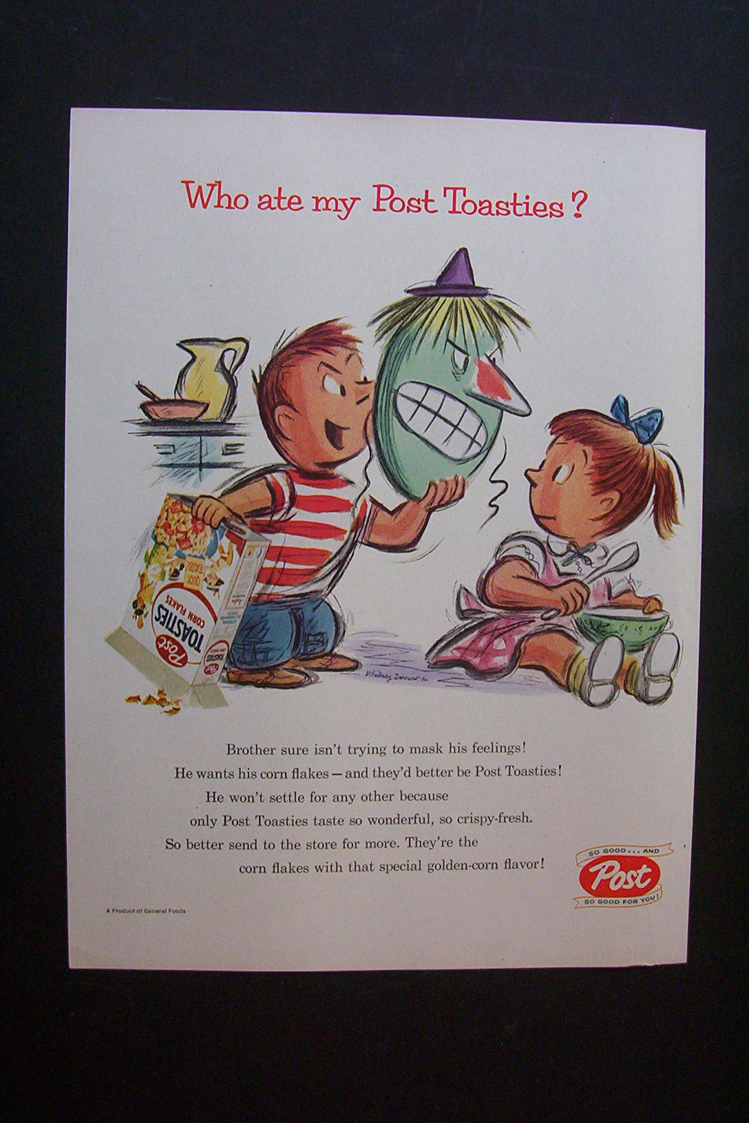 1956  Post  Toasties  Corn  Flakes