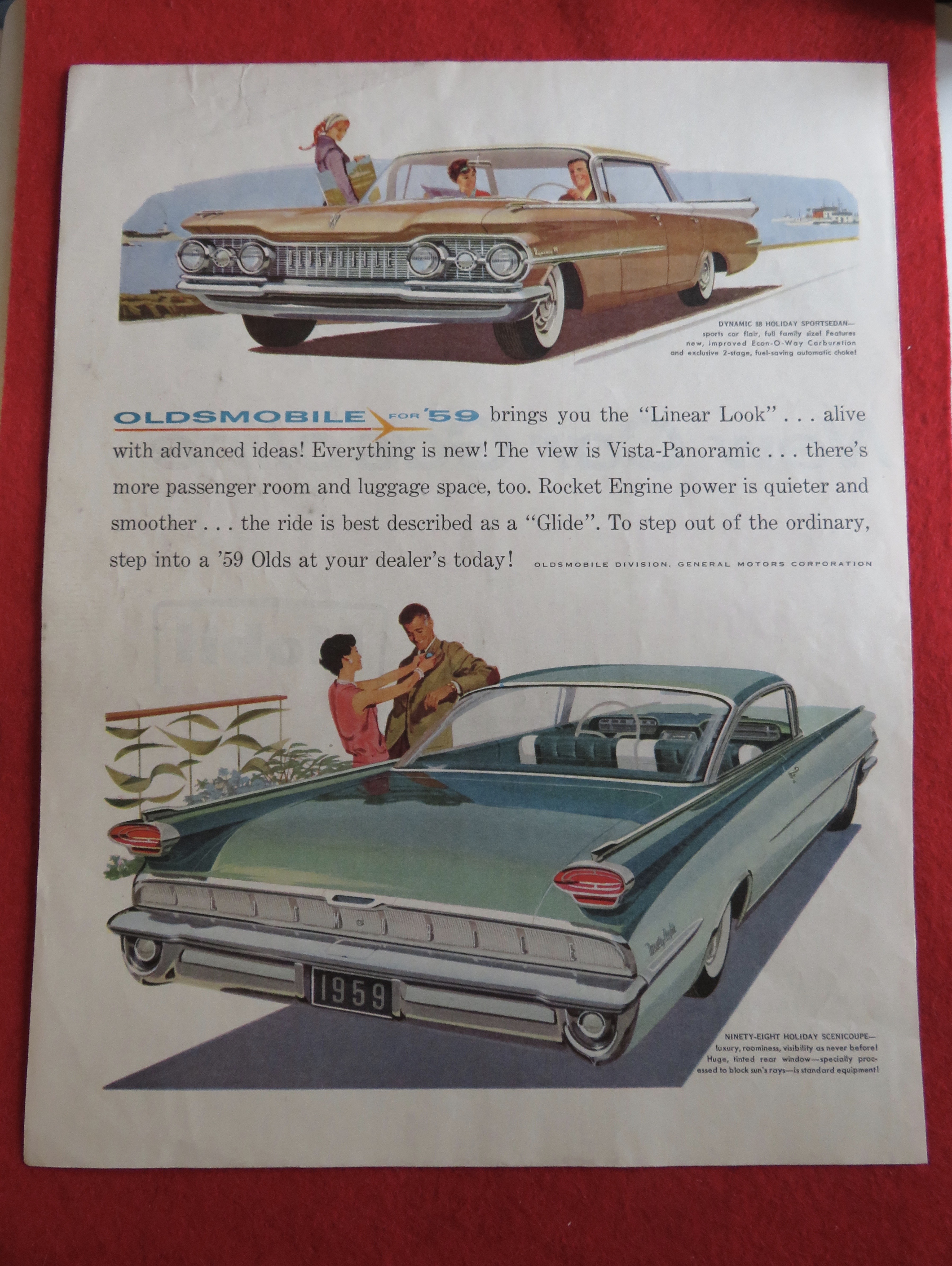 1958 Oldsmobile Automobile with Holiday Sedan/Coupe