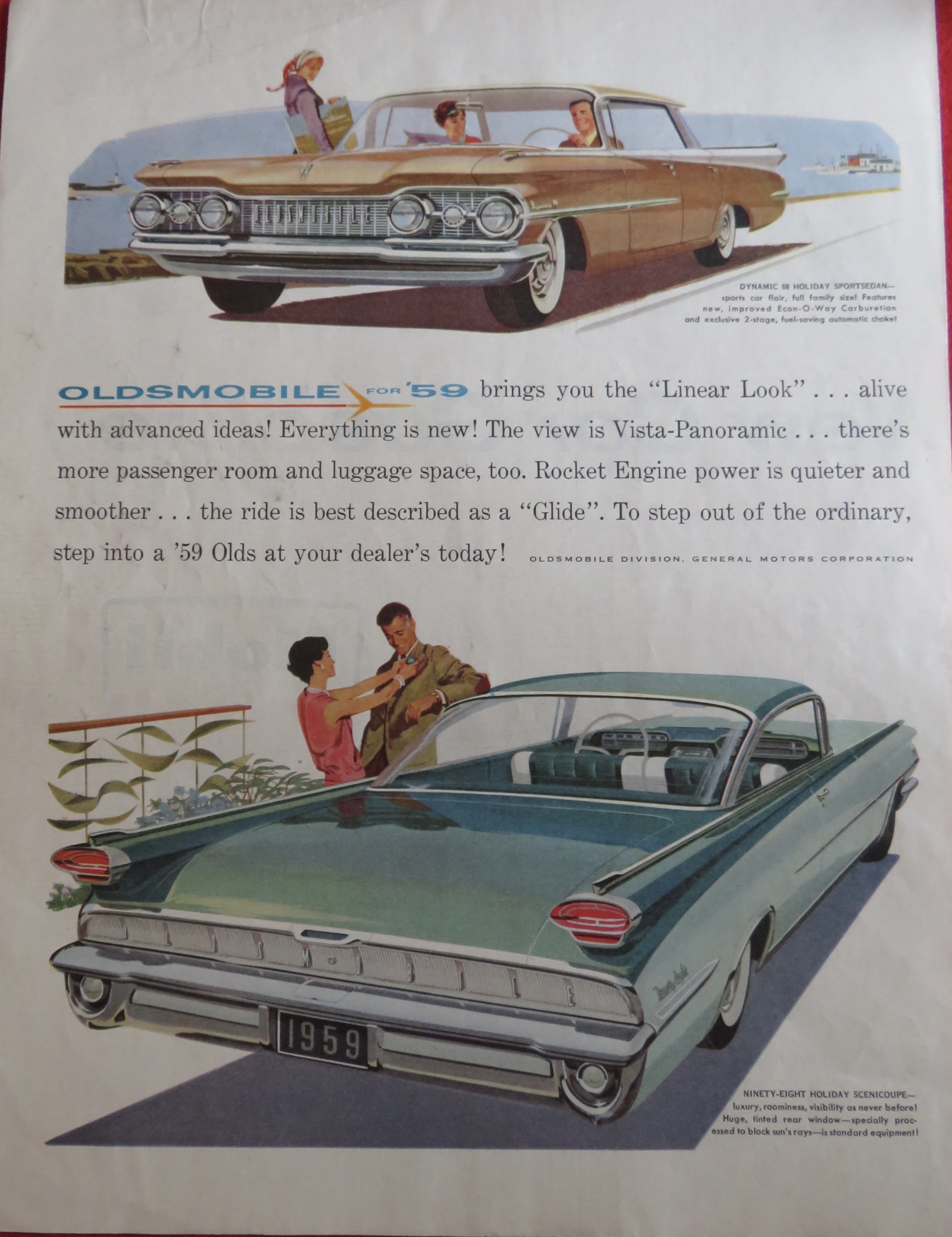 1958 Oldsmobile Automobile with Holiday Sedan/Coupe