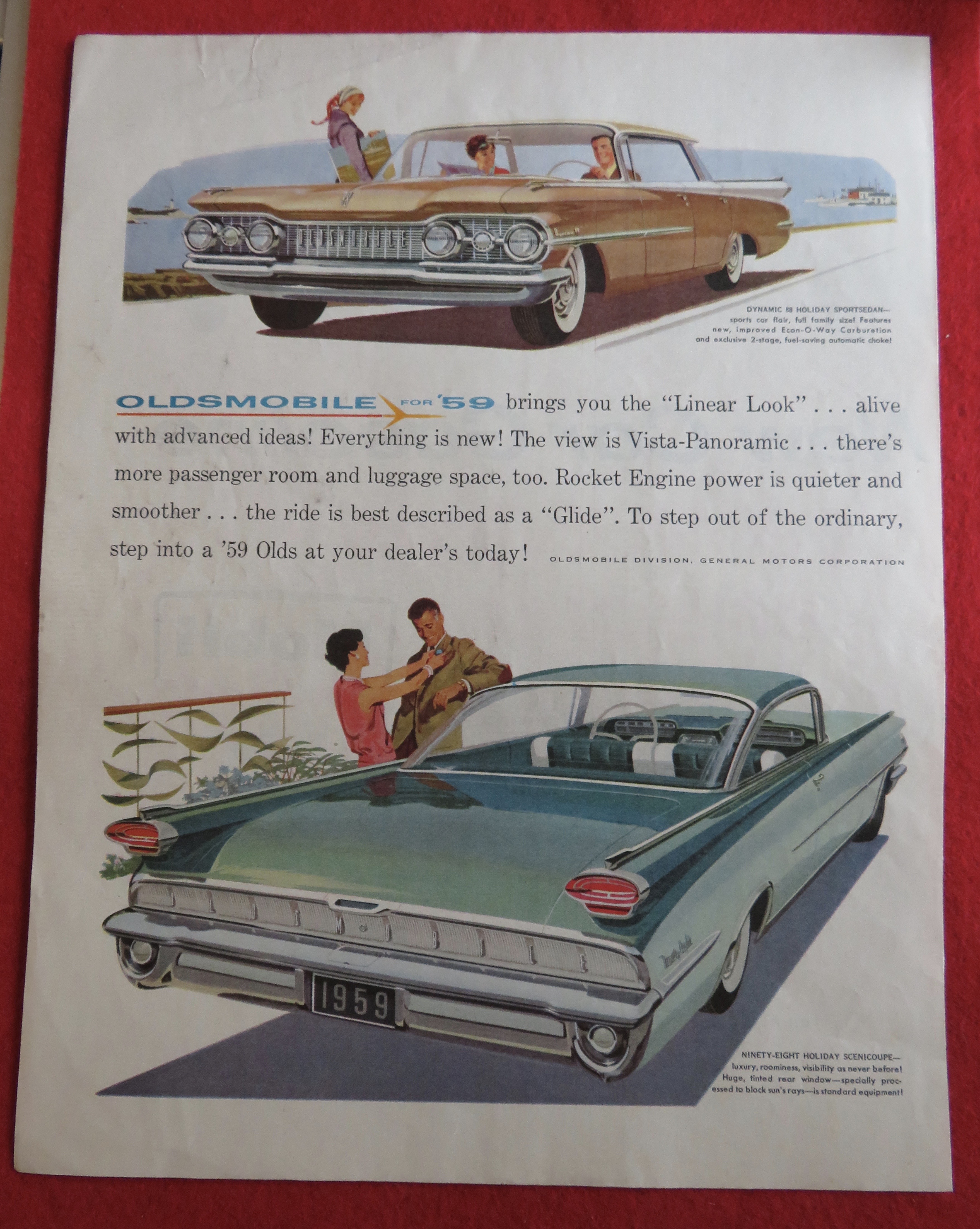1958 Oldsmobile Automobile with Holiday Sedan/Coupe