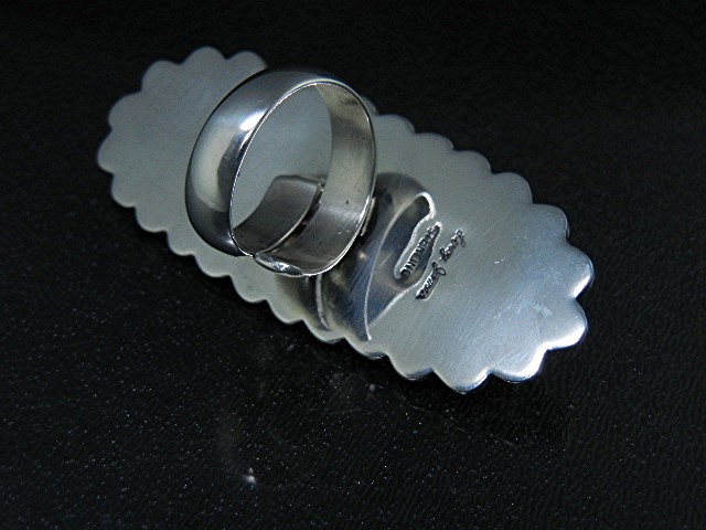 Navajo Dry Creek Turquoise Sterling Silver Ring Leroy J